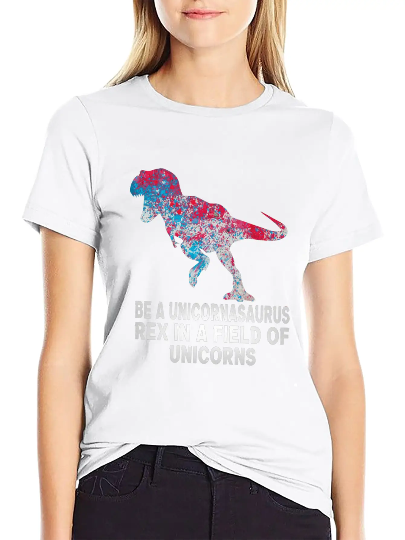 Be A Unicornasaurus Rex In A Field Of Unicorns Unisex Casual T-Shirt – Clean Design For Daily Comfort