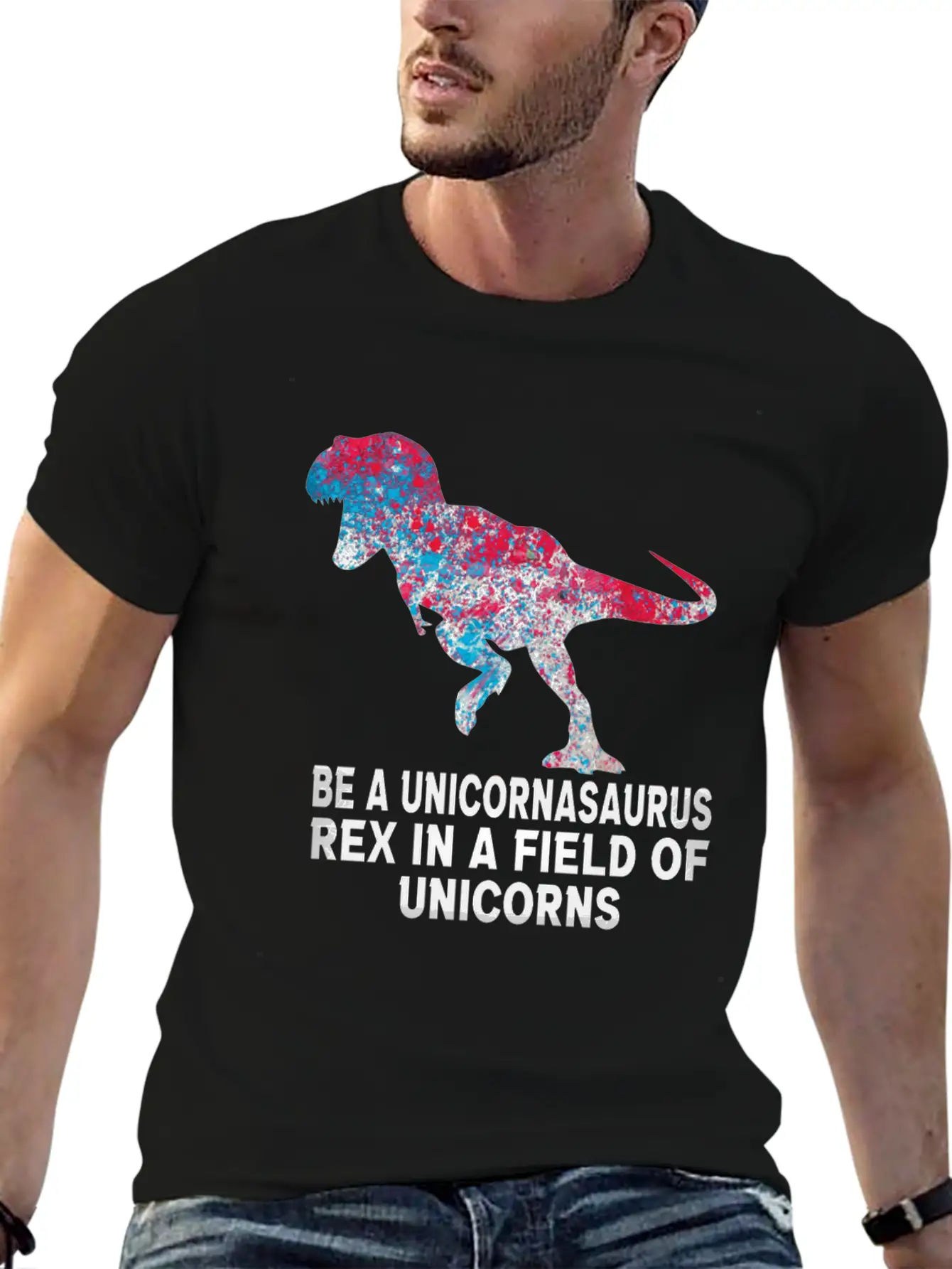 Be A Unicornasaurus Rex In A Field Of Unicorns Unisex Casual T-Shirt – Clean Design For Daily Comfort