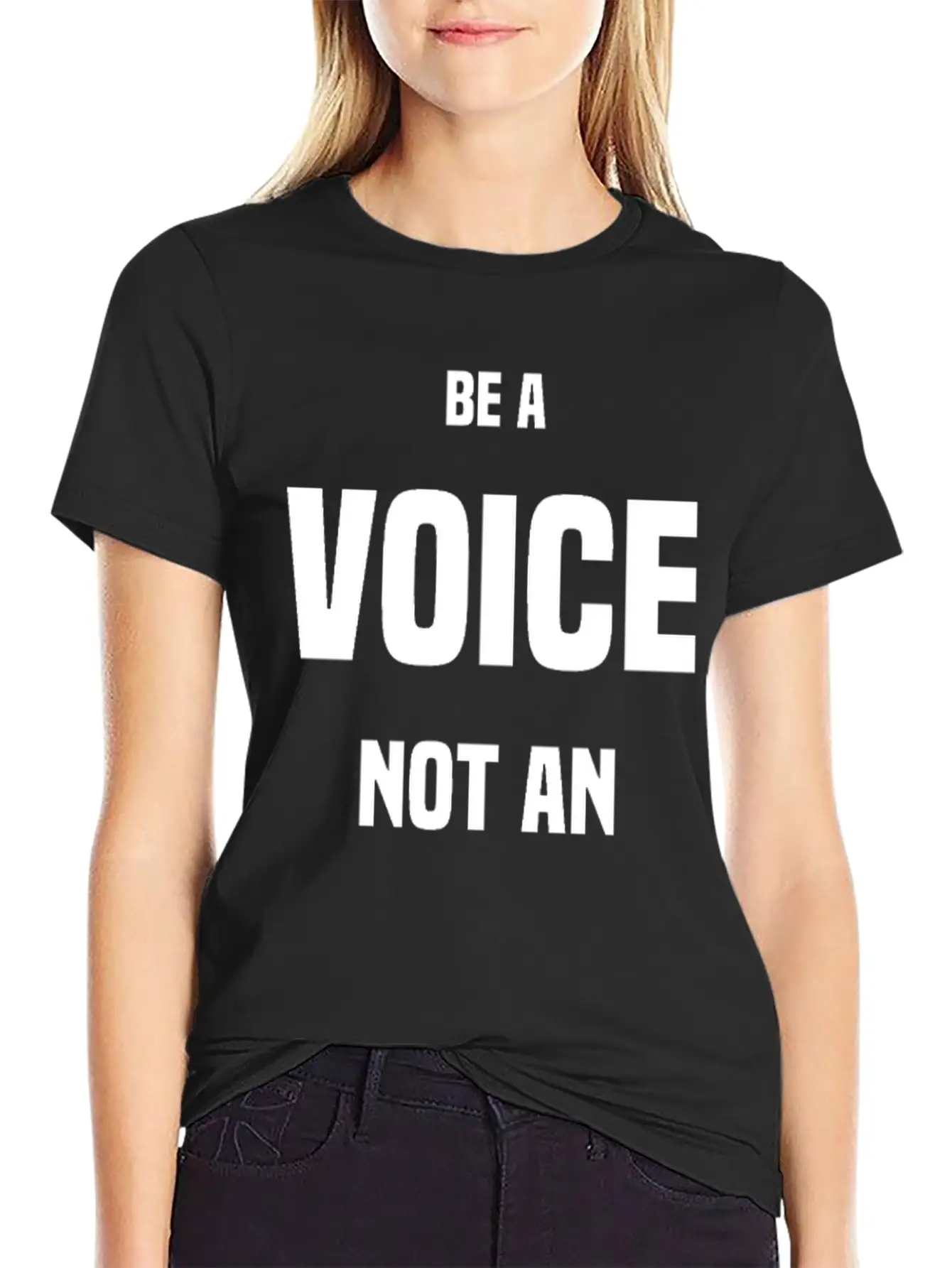 Be A VOICE Not An ECHO Unisex Casual T-Shirt – Clean Design For Daily Comfort