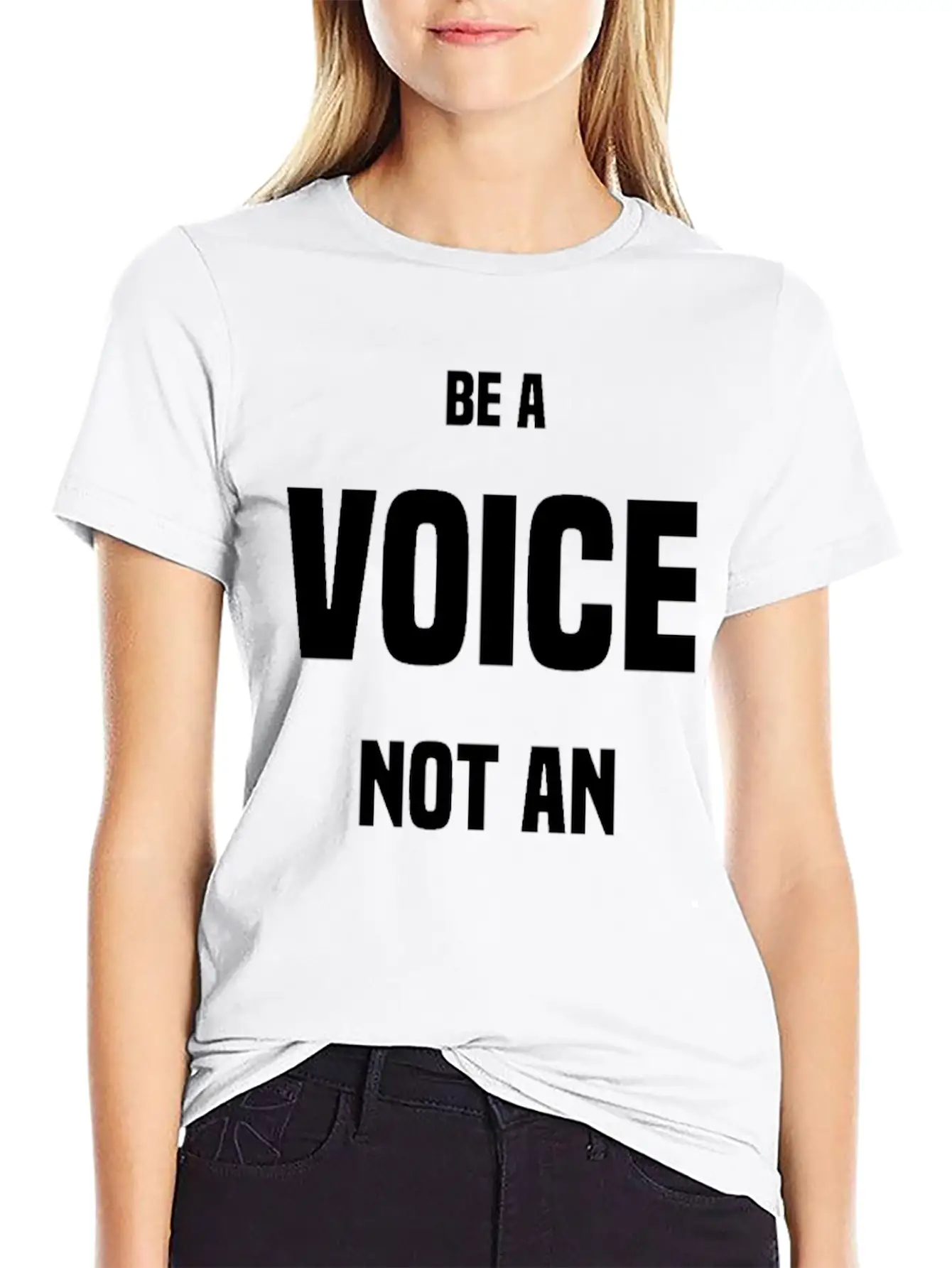 Be A VOICE Not An ECHO Unisex Casual T-Shirt – Clean Design For Daily Comfort
