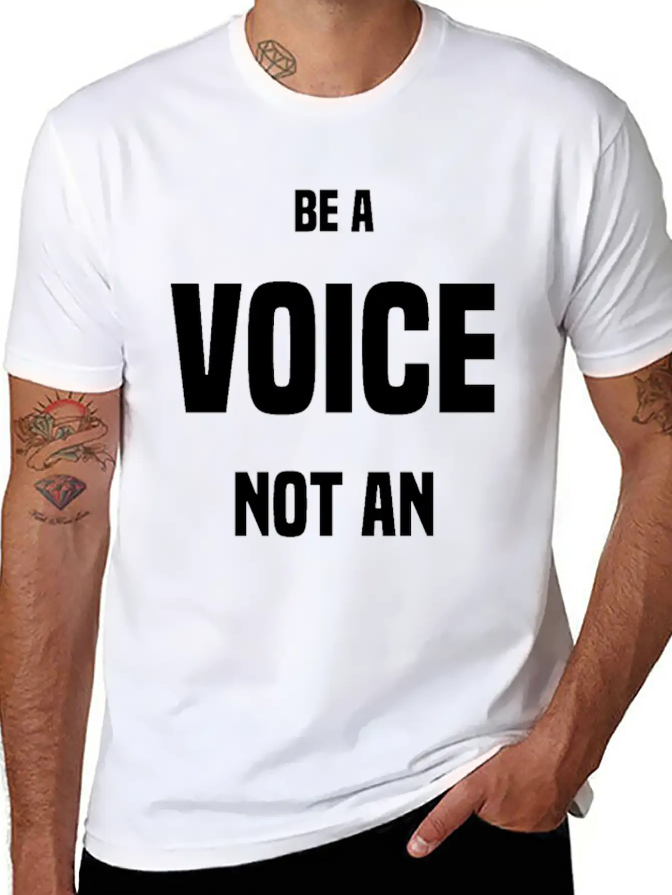 Be A VOICE Not An ECHO Unisex Casual T-Shirt – Clean Design For Daily Comfort