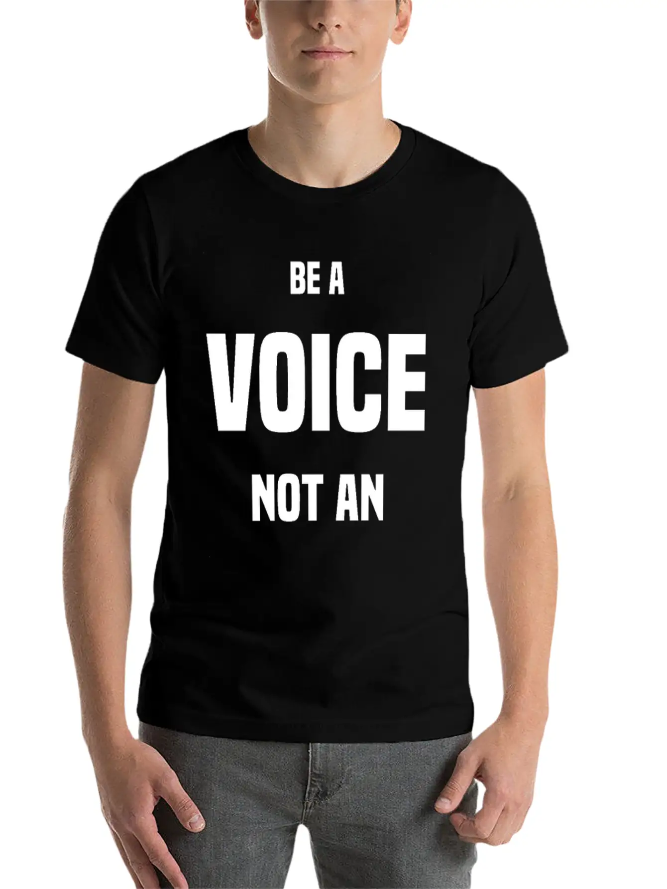 Be A VOICE Not An ECHO Unisex Casual T-Shirt – Clean Design For Daily Comfort