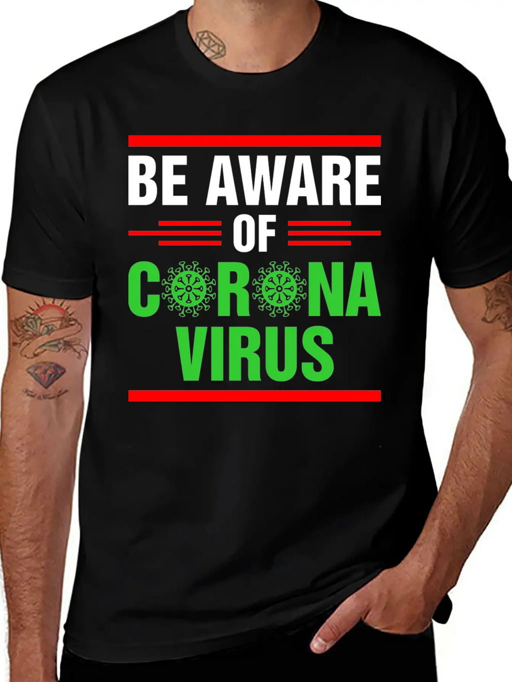 Be Aware Of Corona Virus Tshirt Unisex Casual T-Shirt – Clean Design For Daily Comfort