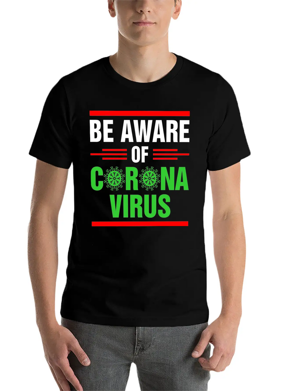 Be Aware Of Corona Virus Tshirt Unisex Casual T-Shirt – Clean Design For Daily Comfort