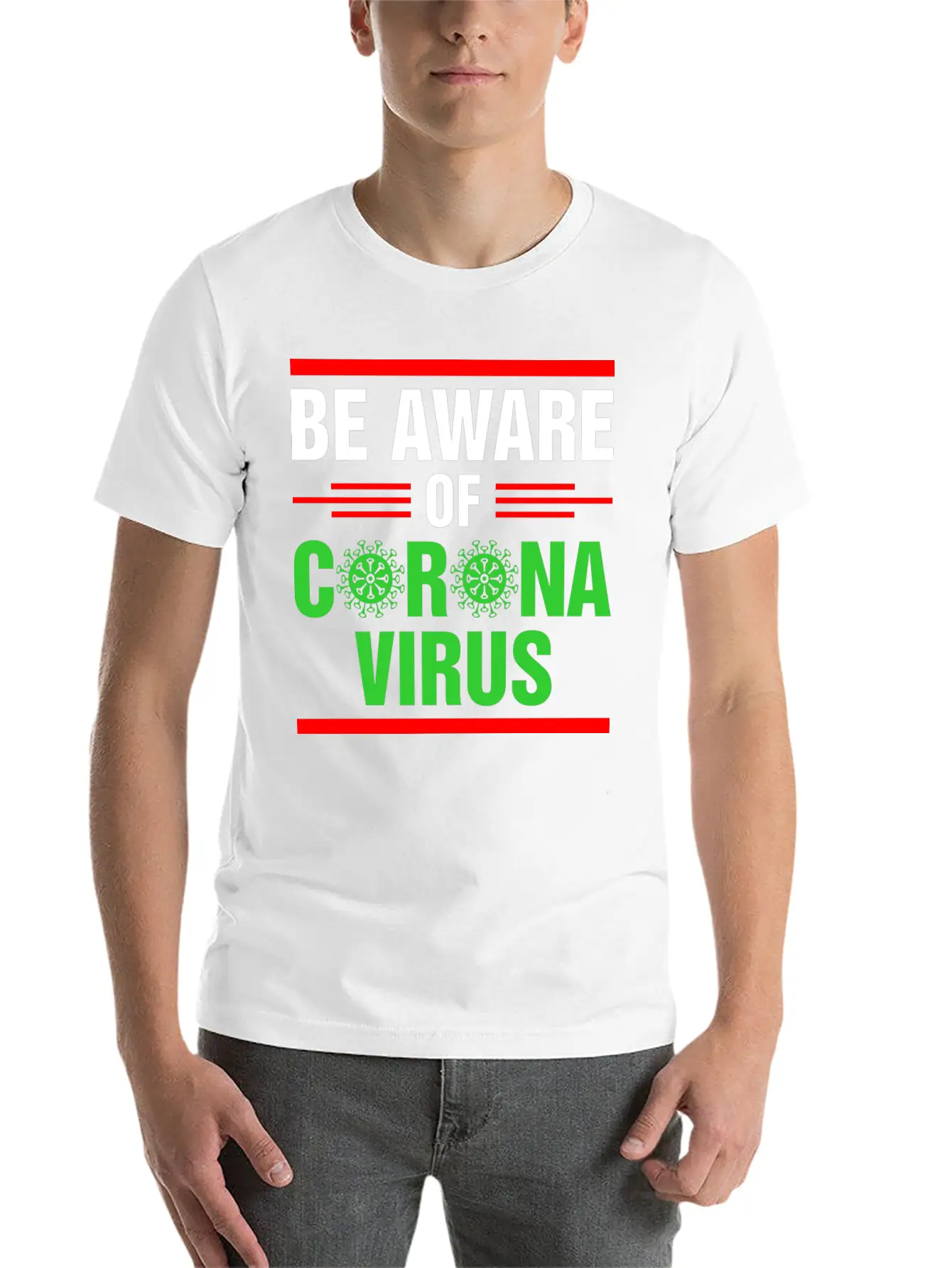 Be Aware Of Corona Virus Tshirt Unisex Casual T-Shirt – Clean Design For Daily Comfort