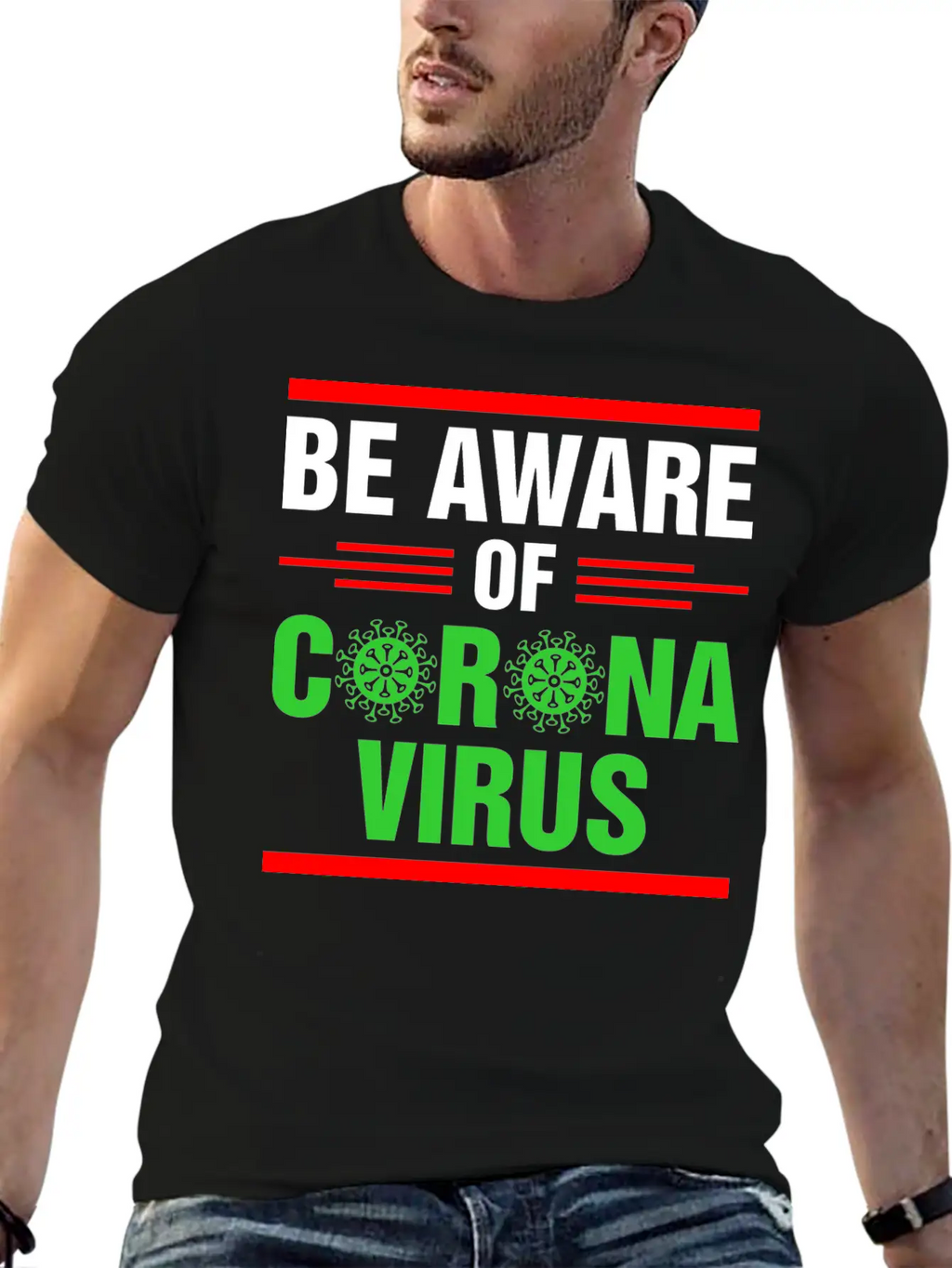 Be Aware Of Corona Virus Tshirt Unisex Casual T-Shirt – Clean Design For Daily Comfort