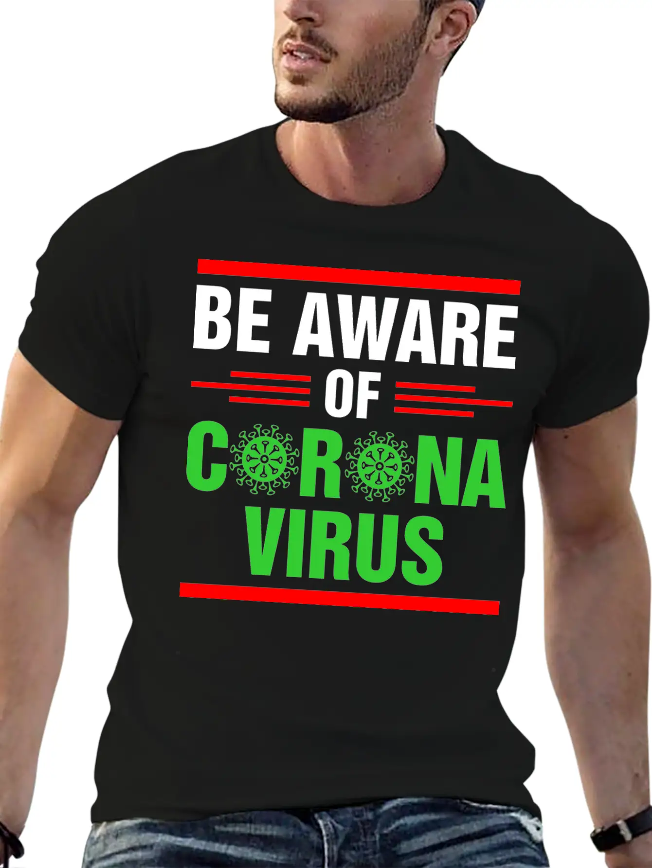 Be Aware Of Corona Virus Tshirt Unisex Casual T-Shirt – Clean Design For Daily Comfort