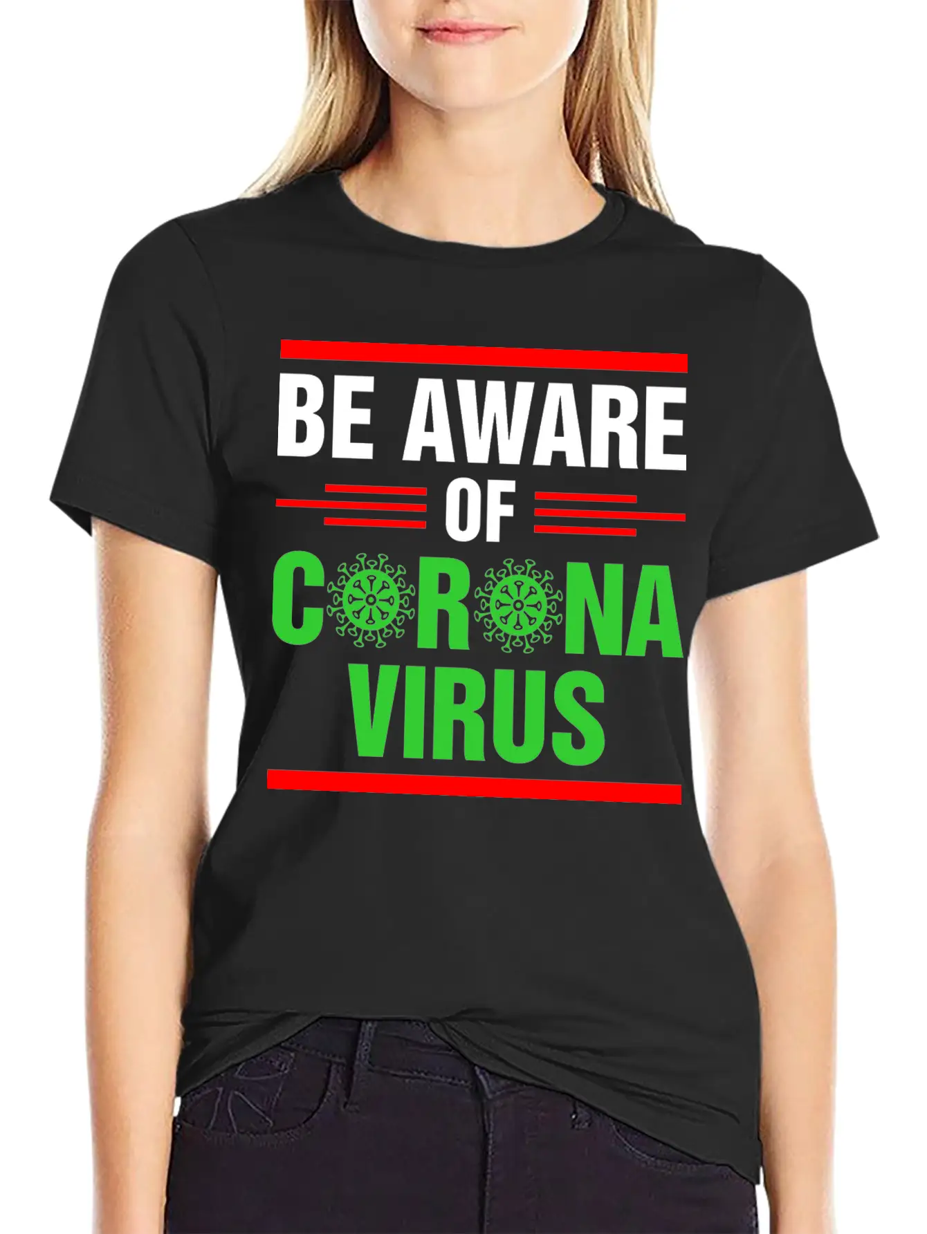 Be Aware Of Corona Virus Tshirt Unisex Casual T-Shirt – Clean Design For Daily Comfort