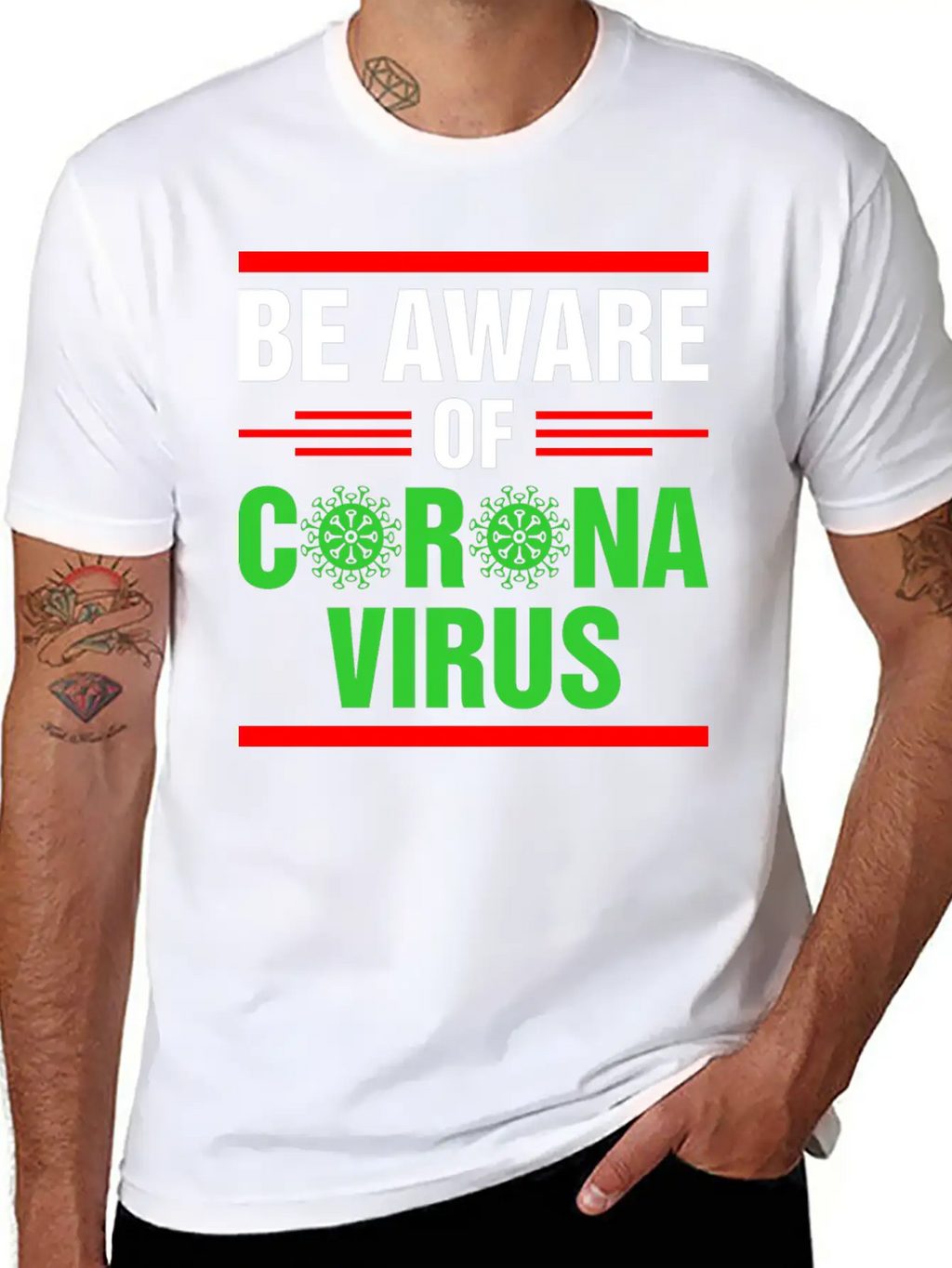 Be Aware Of Corona Virus Tshirt Unisex Casual T-Shirt – Clean Design For Daily Comfort