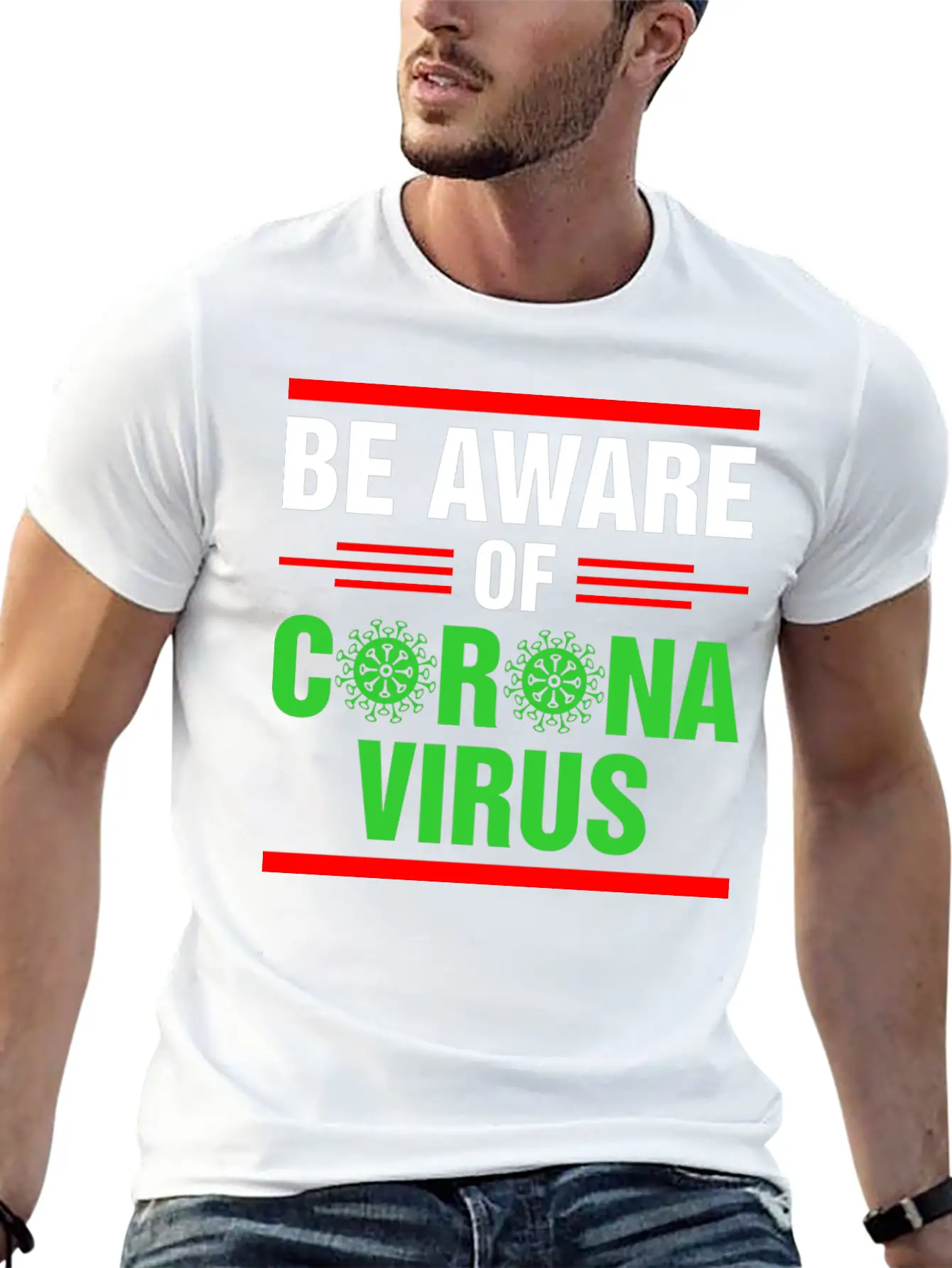 Be Aware Of Corona Virus Tshirt Unisex Casual T-Shirt – Clean Design For Daily Comfort