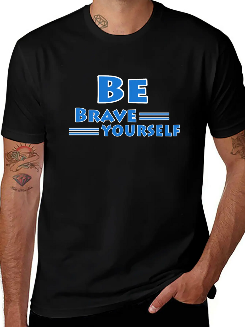 Be Brave And Be Yourself Unisex Casual T-Shirt – Clean Design For Daily Comfort