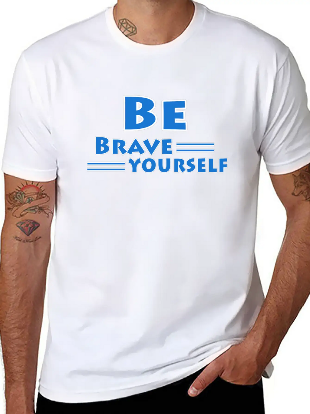 Be Brave And Be Yourself Unisex Casual T-Shirt – Clean Design For Daily Comfort