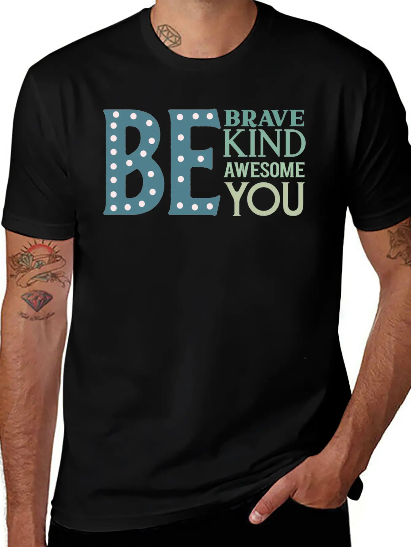 Be Brave Be Kind Be Awesome Be You Essential Cotton Tee For Daily Outfits – Unisex Style