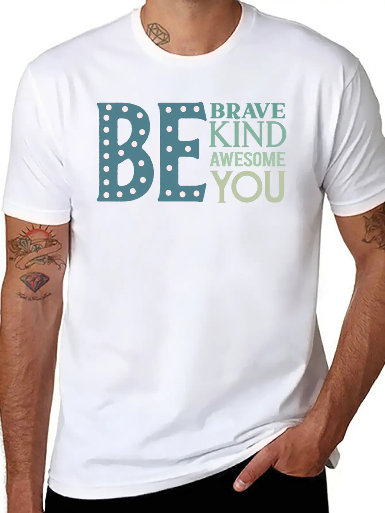 Be Brave Be Kind Be Awesome Be You Essential Cotton Tee For Daily Outfits – Unisex Style