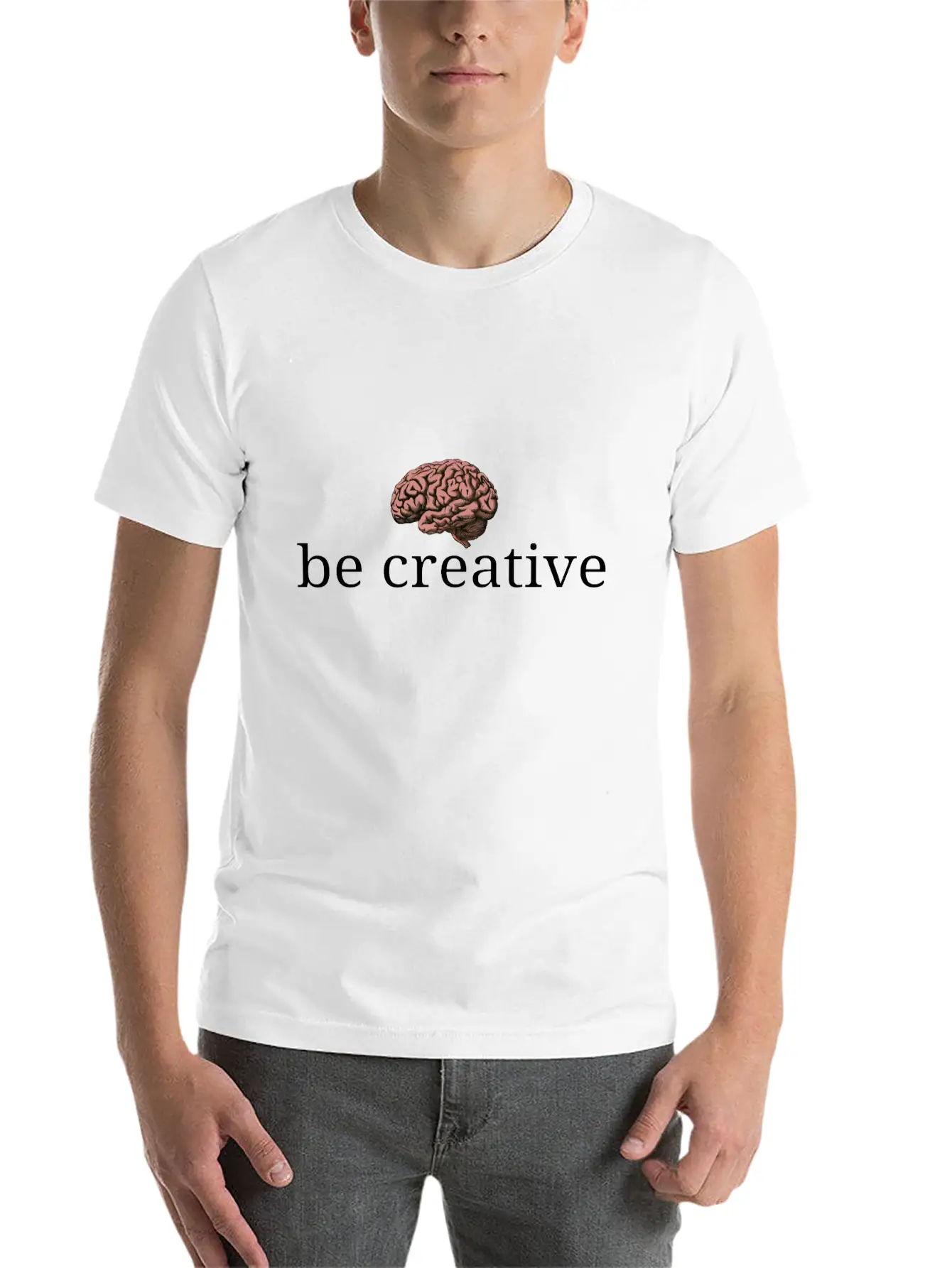 Be Creative Unisex Short Sleeve Soft Cotton T-Shirt – Casual Everyday Wear