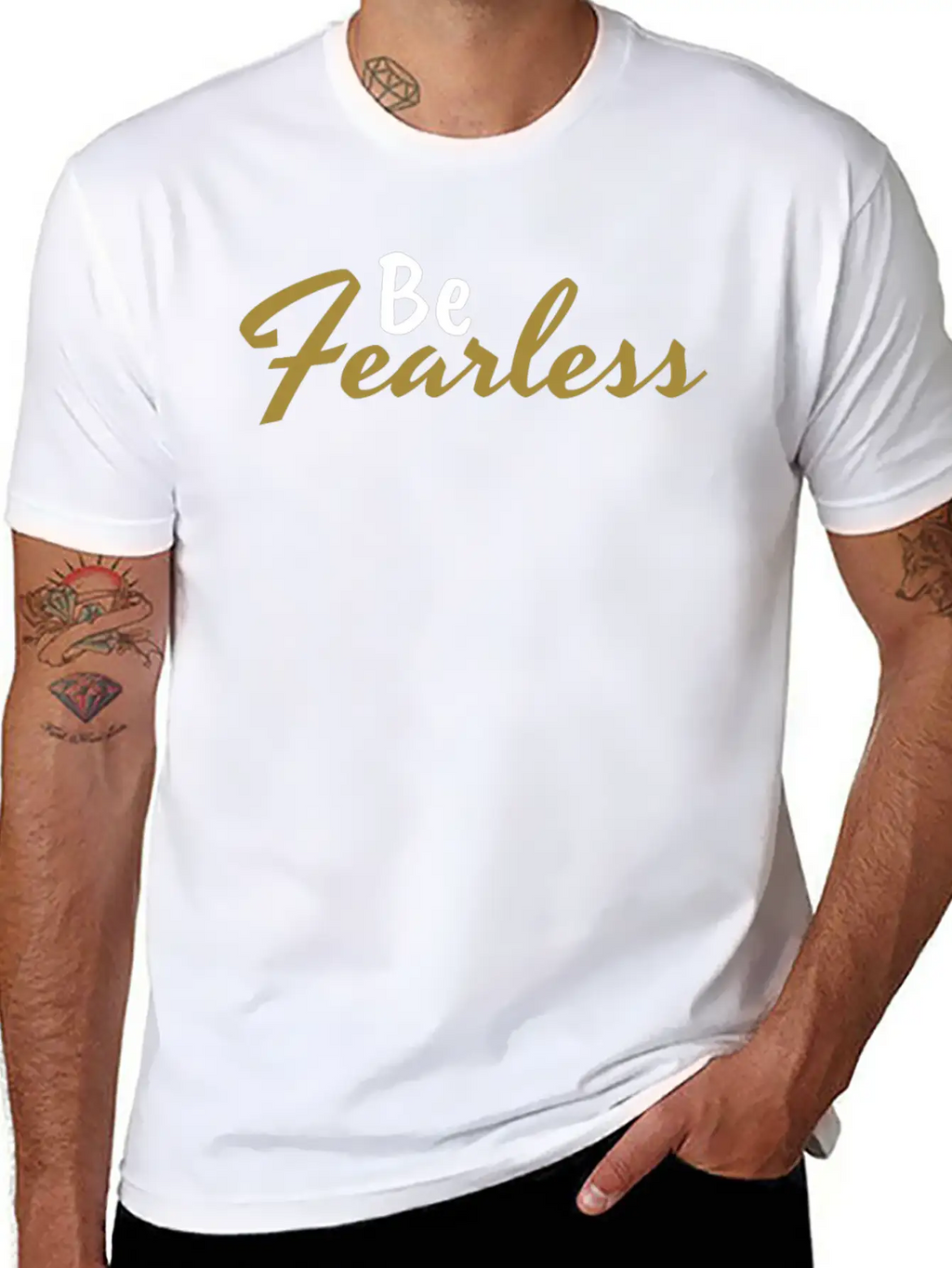 Be Fearless - Motivation And Inspiration Casual Graphic T-Shirt – Simple And Comfortable Daily Wear