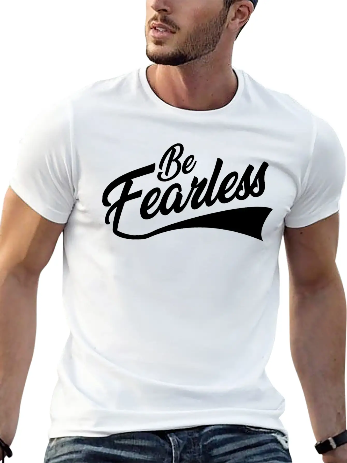 BE FEARLESS Unisex Short Sleeve Soft Cotton T-Shirt – Casual Everyday Wear