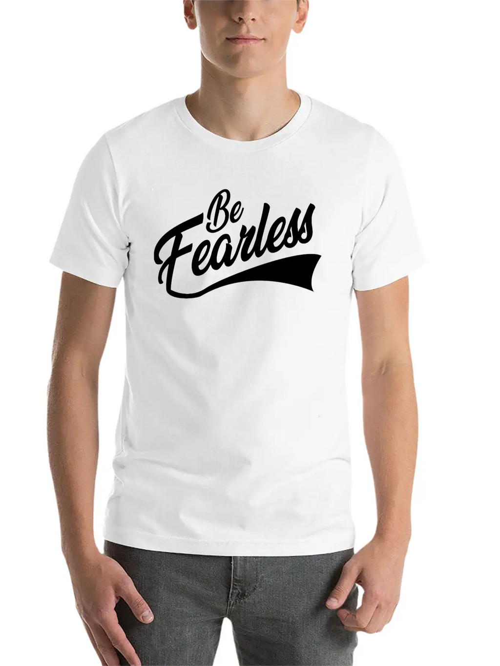 BE FEARLESS Unisex Short Sleeve Soft Cotton T-Shirt – Casual Everyday Wear