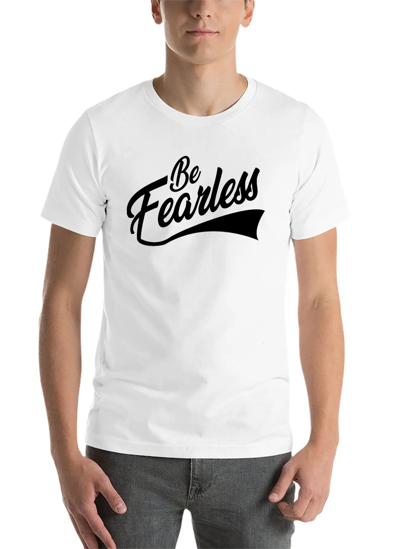 BE FEARLESS Unisex Short Sleeve Soft Cotton T-Shirt – Casual Everyday Wear