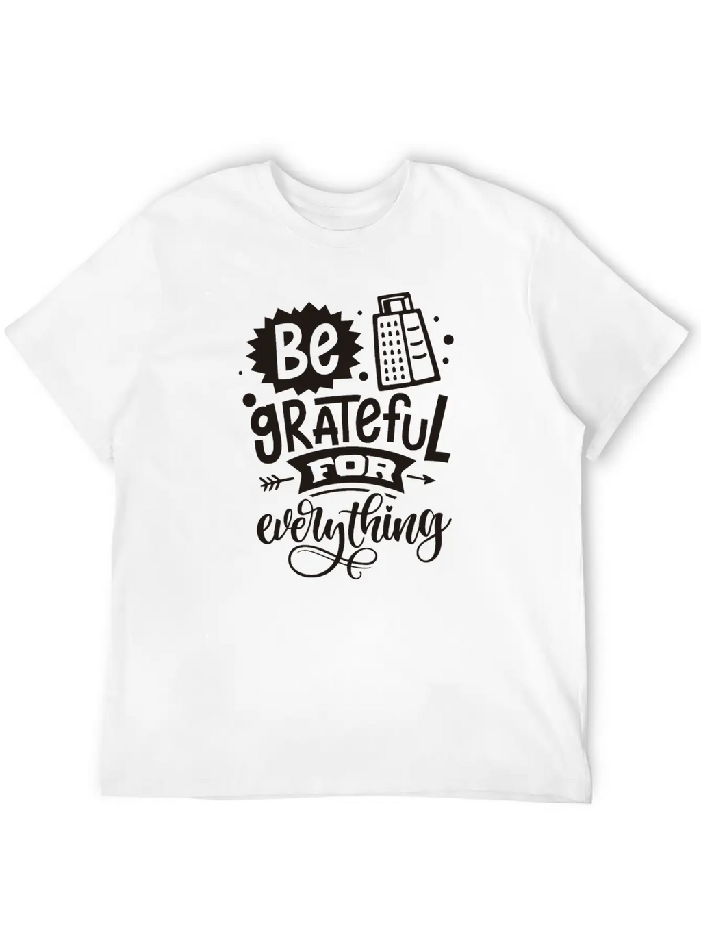 Be Grateful Classic Fit Graphic Tee For Daily Comfort – Unisex Cotton Shirt