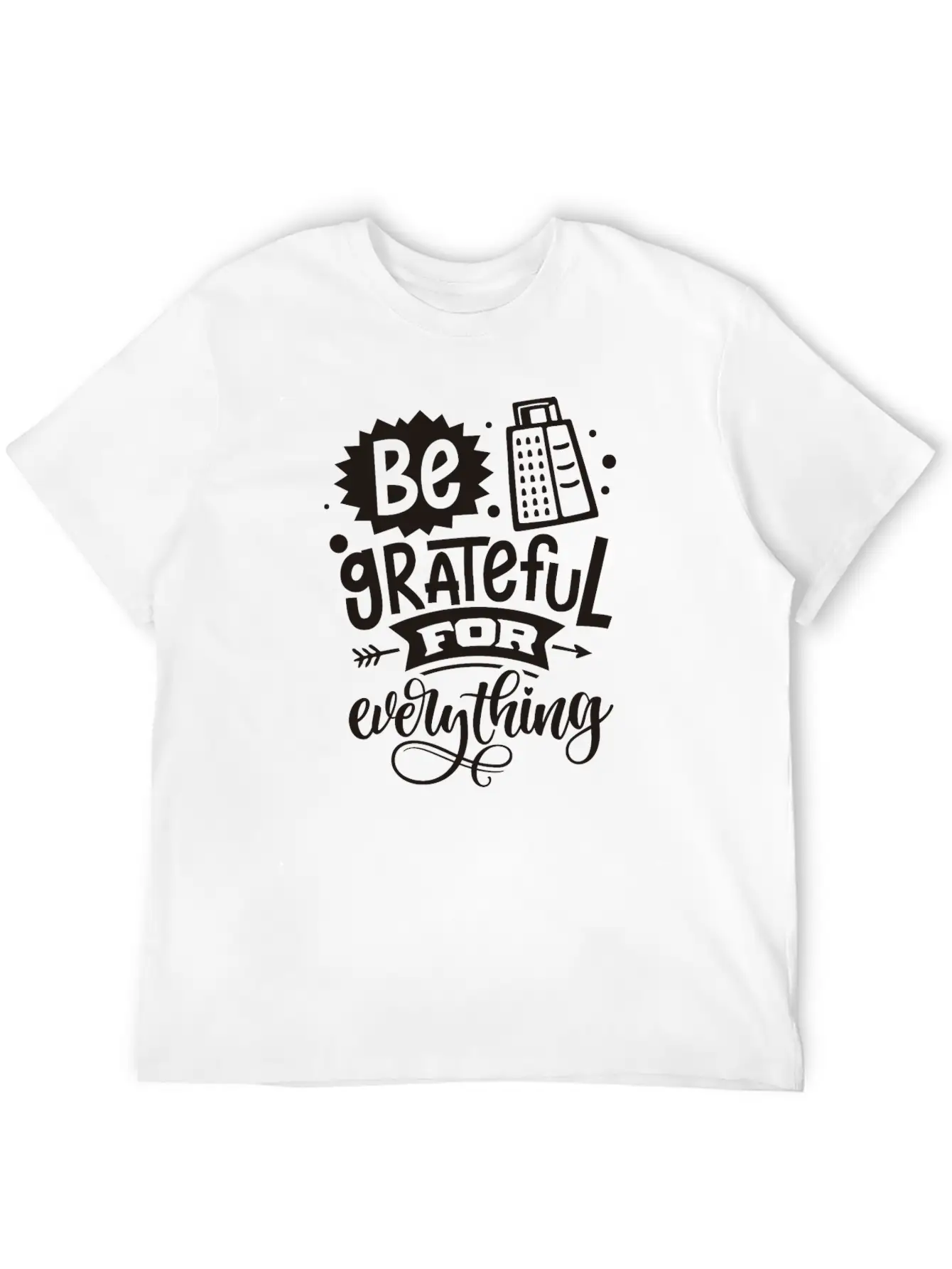 Be Grateful Classic Fit Graphic Tee For Daily Comfort – Unisex Cotton Shirt