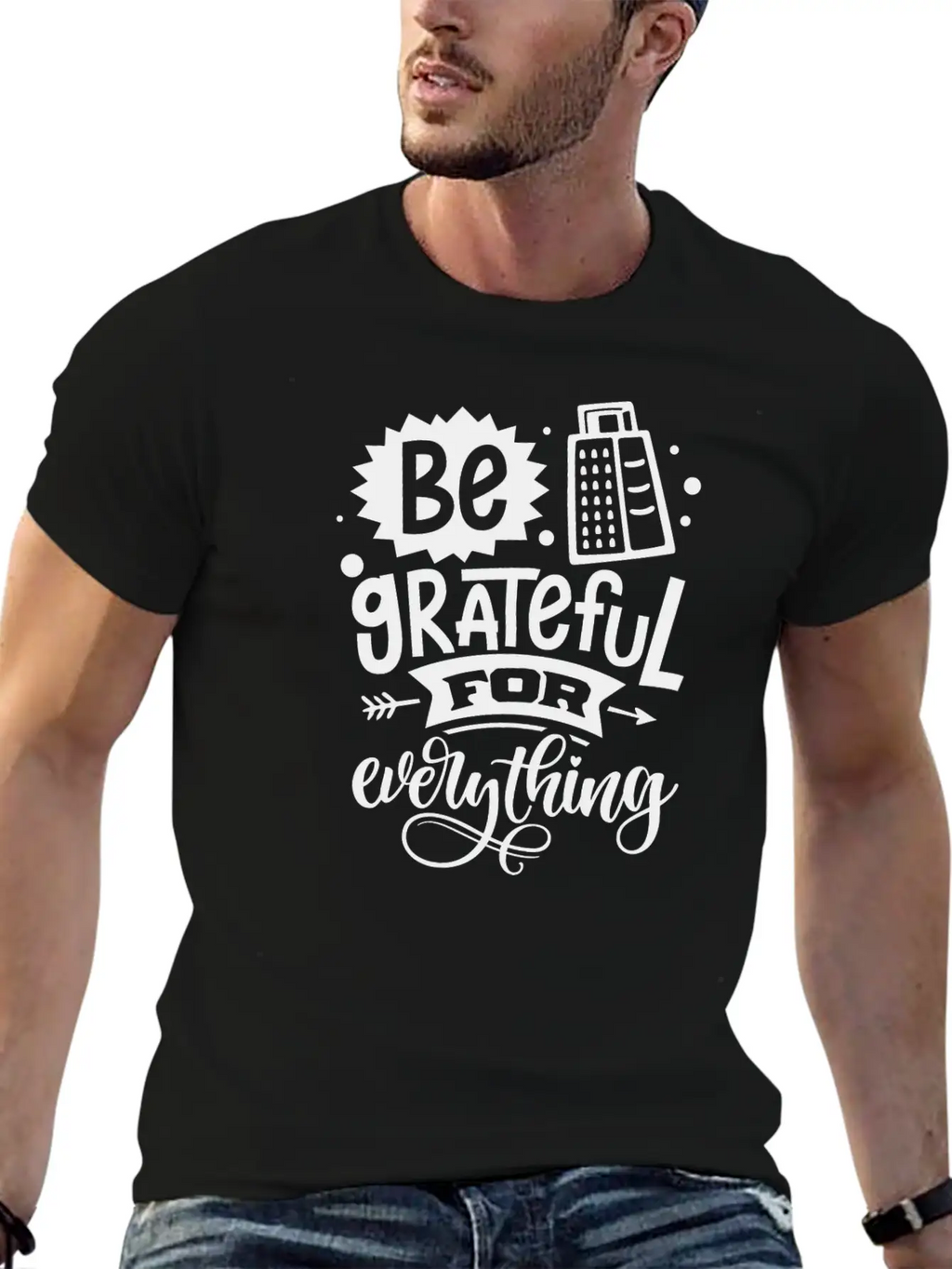 Be Grateful Classic Fit Graphic Tee For Daily Comfort – Unisex Cotton Shirt
