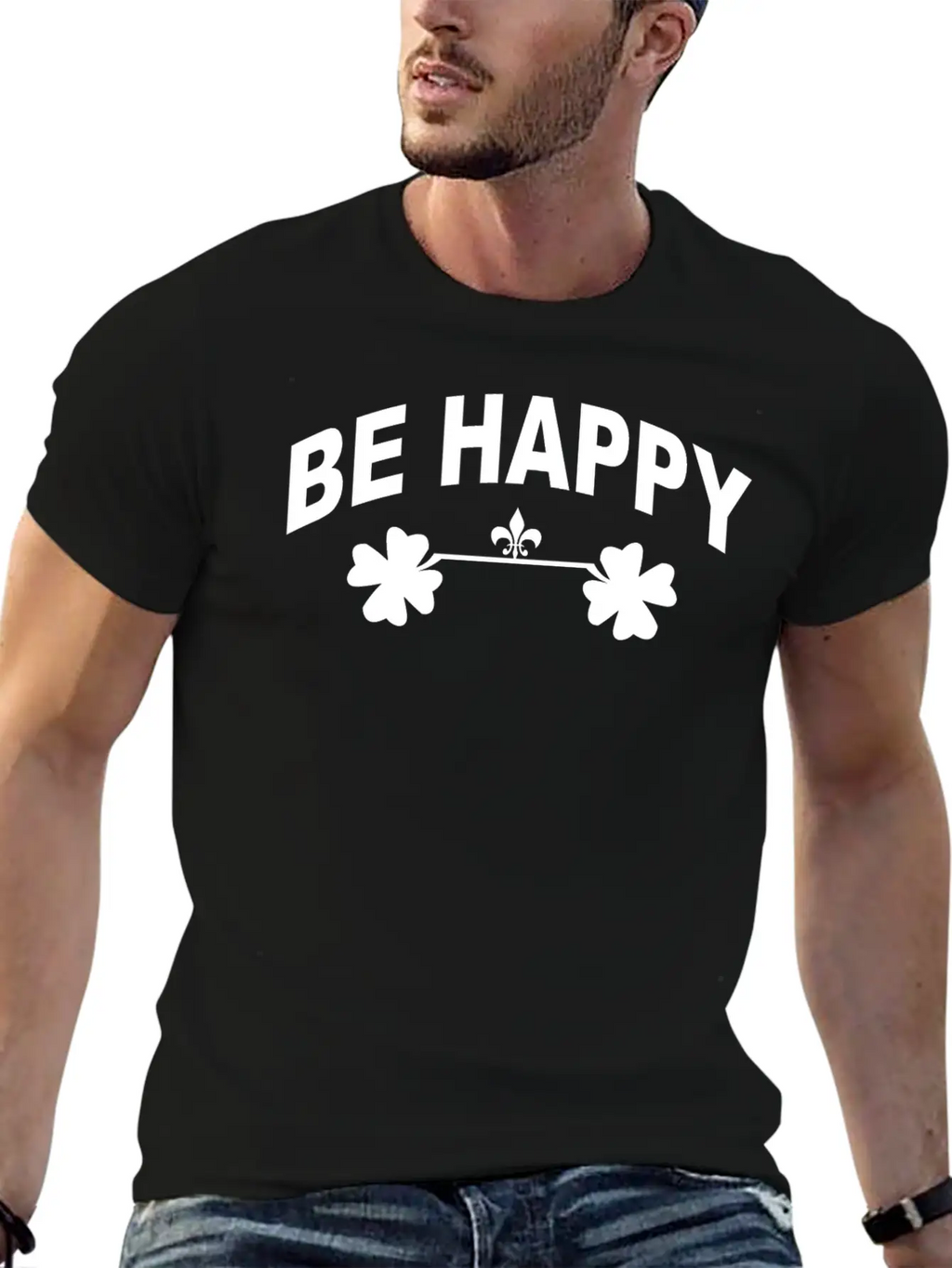 Be Happy Casual Graphic T-Shirt – Simple And Comfortable Daily Wear