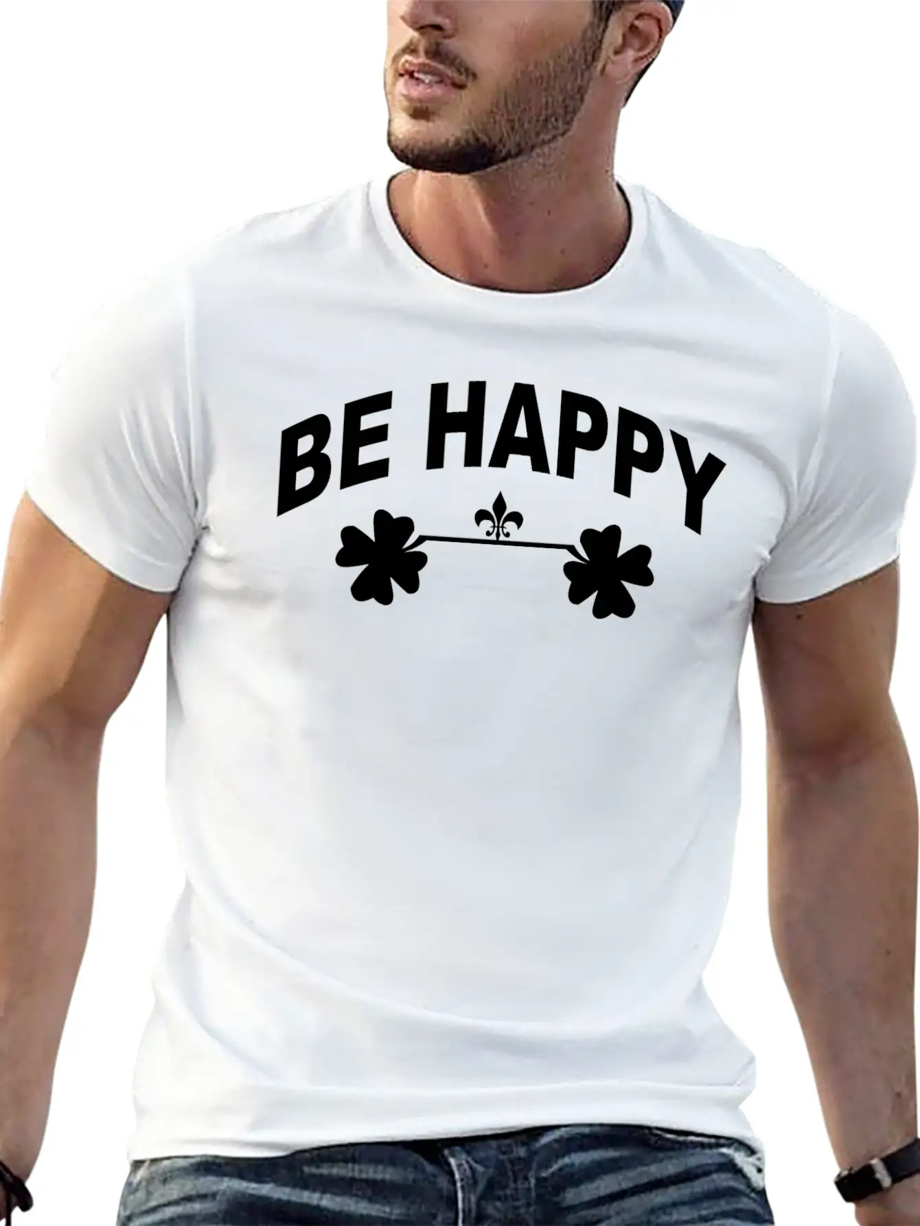 Be Happy Casual Graphic T-Shirt – Simple And Comfortable Daily Wear