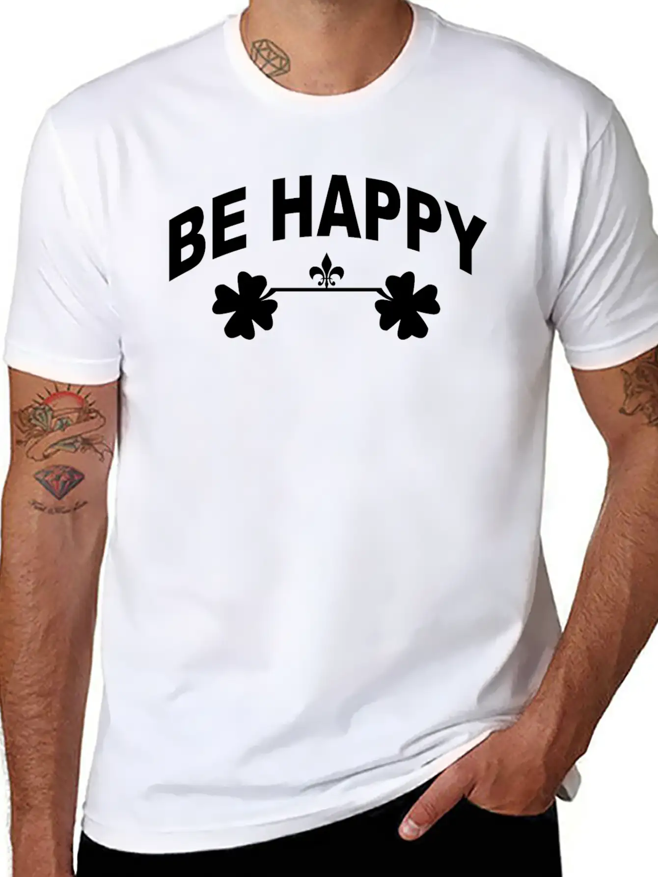 Be Happy Casual Graphic T-Shirt – Simple And Comfortable Daily Wear