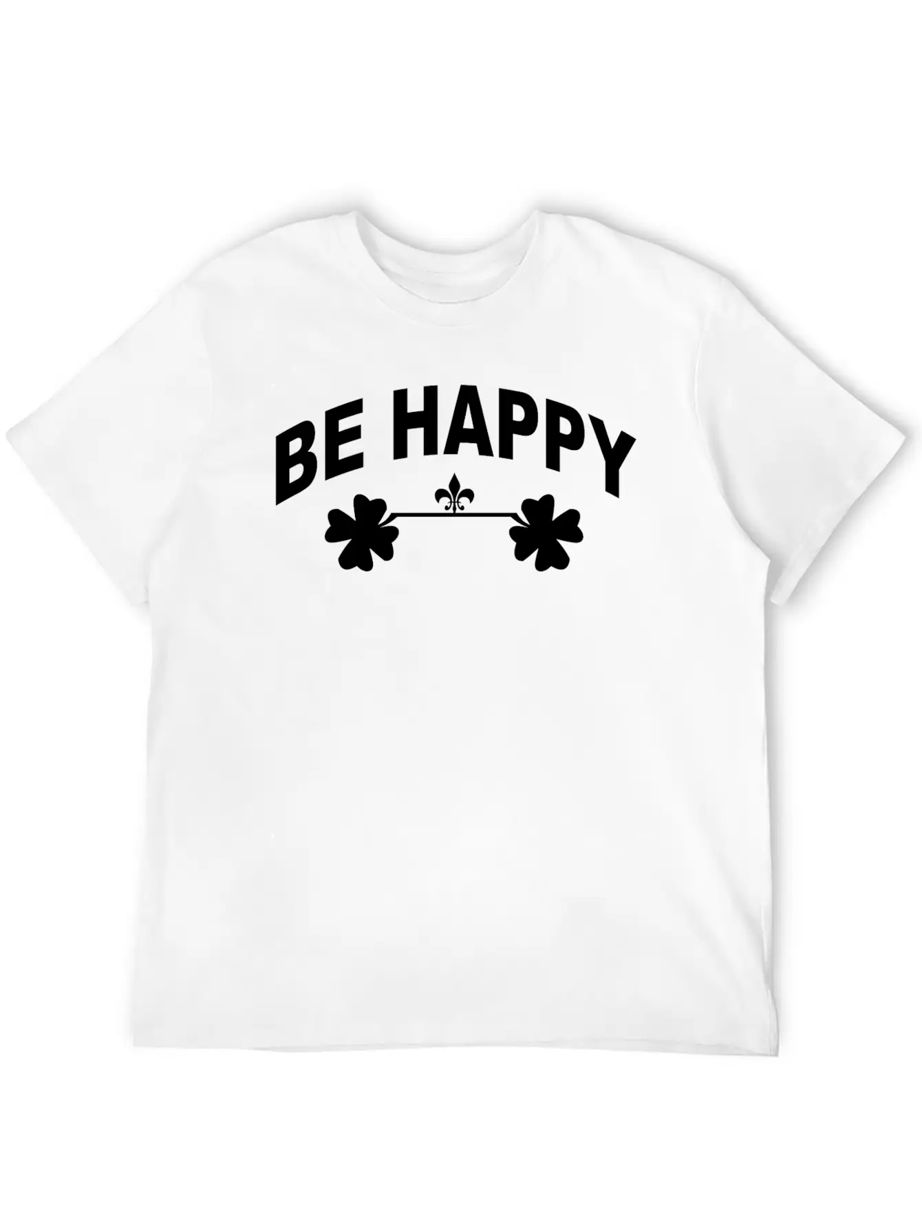 Be Happy Casual Graphic T-Shirt – Simple And Comfortable Daily Wear