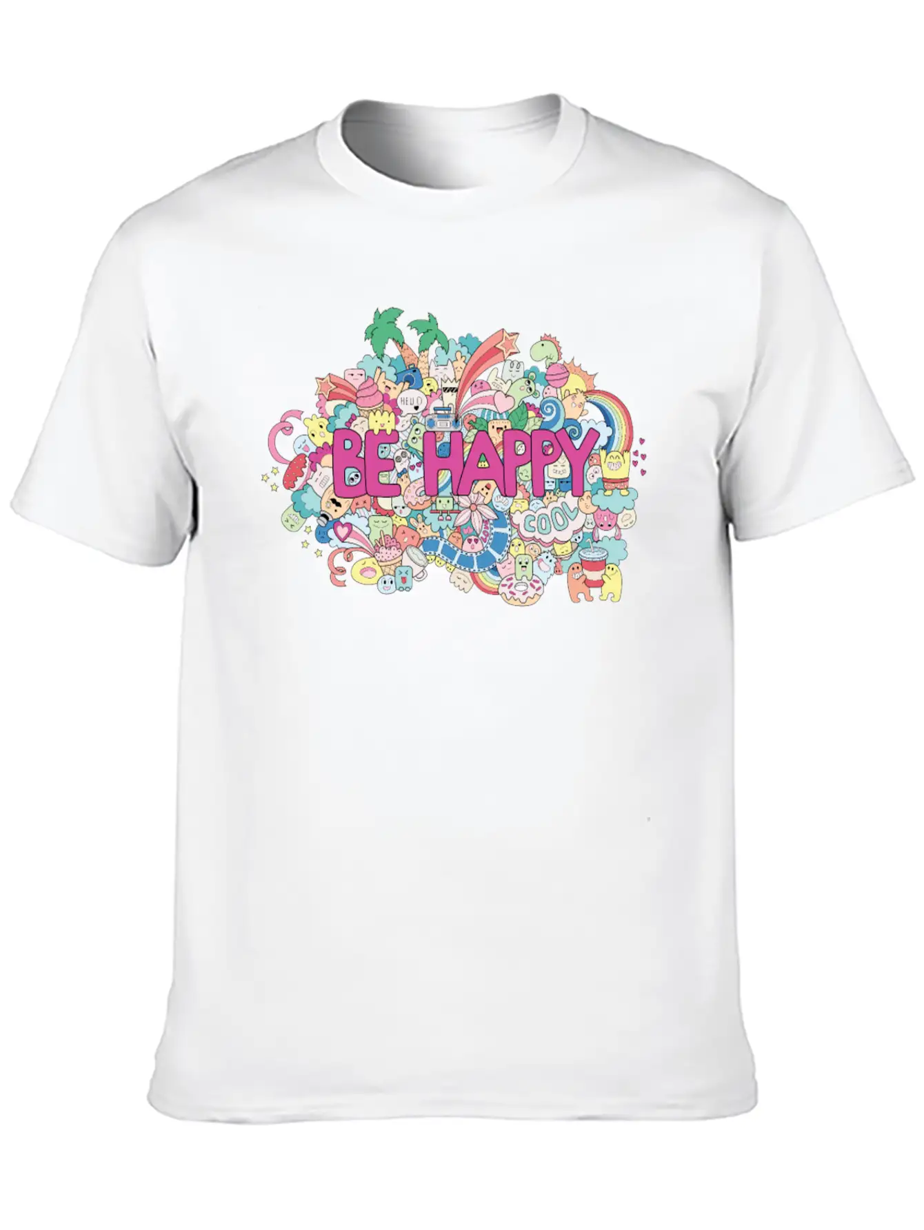 Be Happy Unisex Casual T-Shirt – Clean Design For Daily Comfort