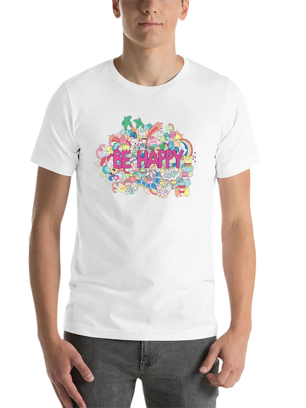 Be Happy Unisex Casual T-Shirt – Clean Design For Daily Comfort