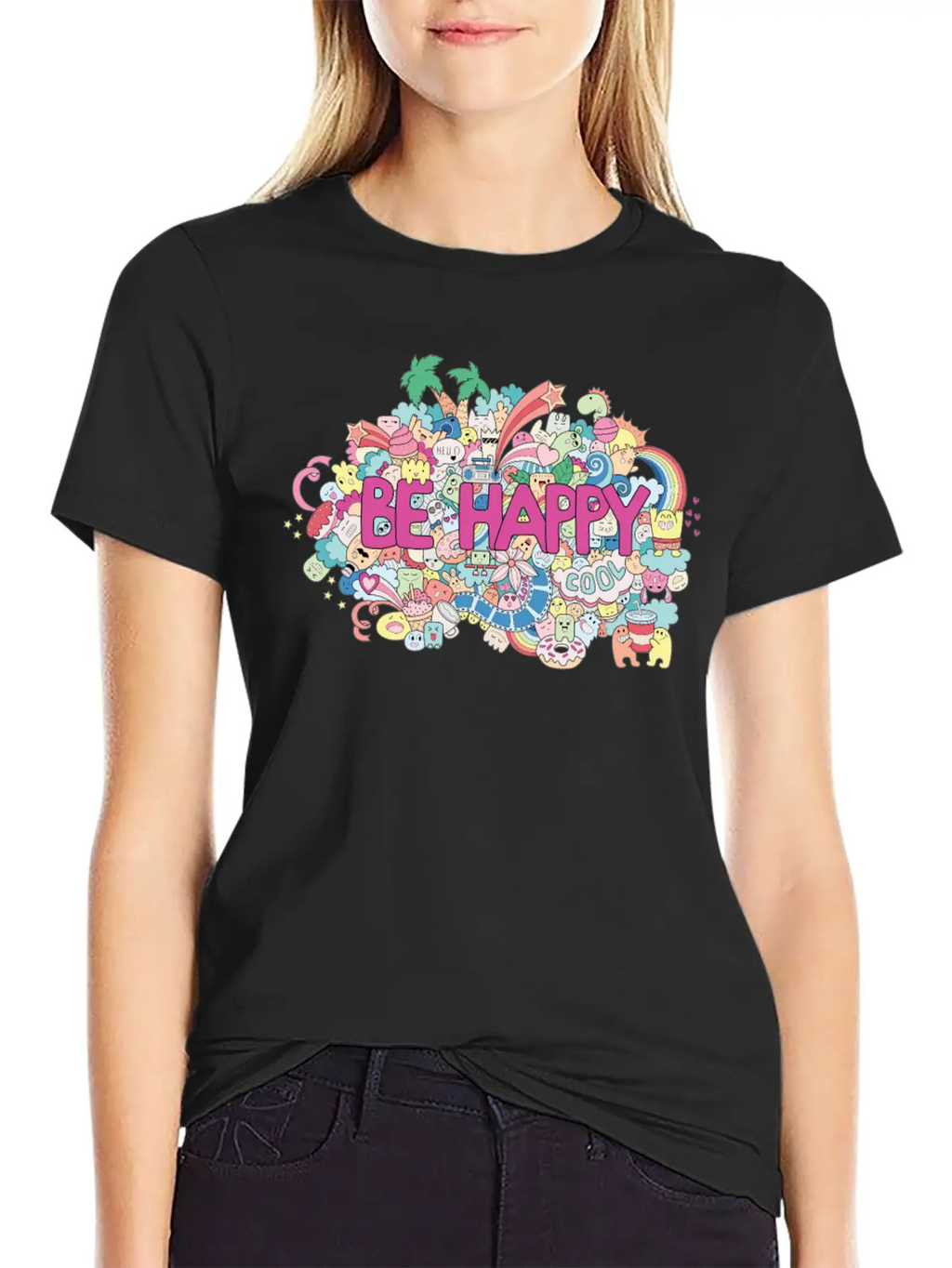 Be Happy Unisex Casual T-Shirt – Clean Design For Daily Comfort