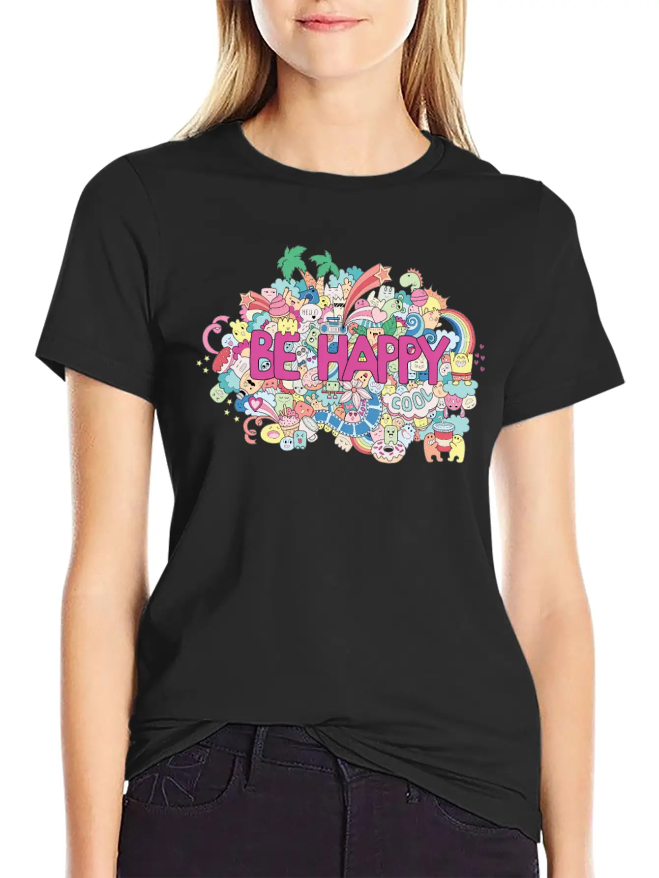 Be Happy Unisex Casual T-Shirt – Clean Design For Daily Comfort