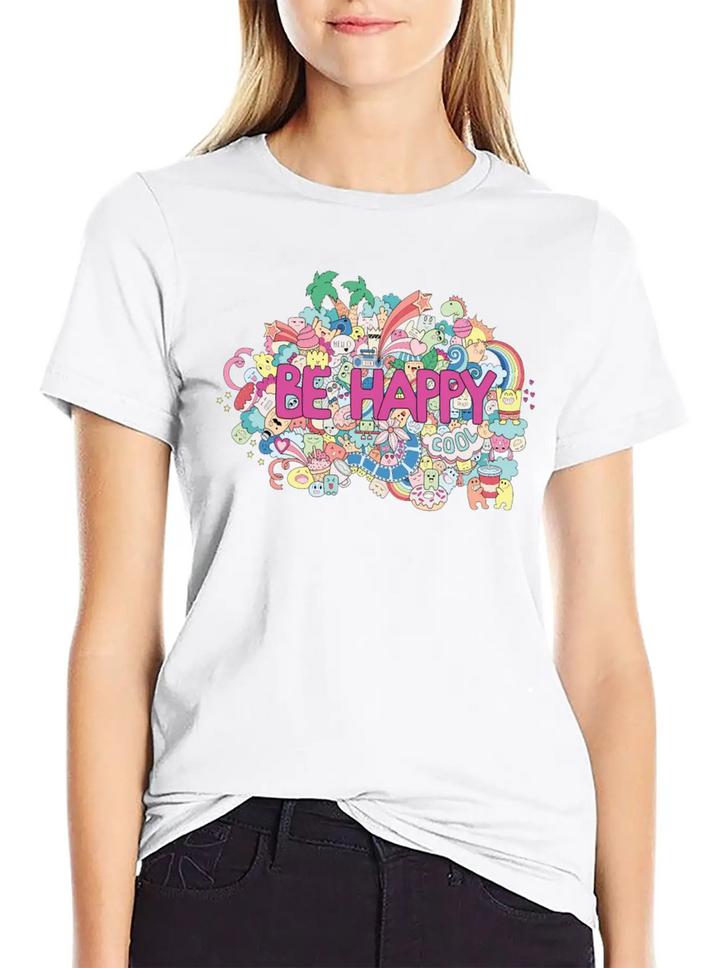 Be Happy Unisex Casual T-Shirt – Clean Design For Daily Comfort