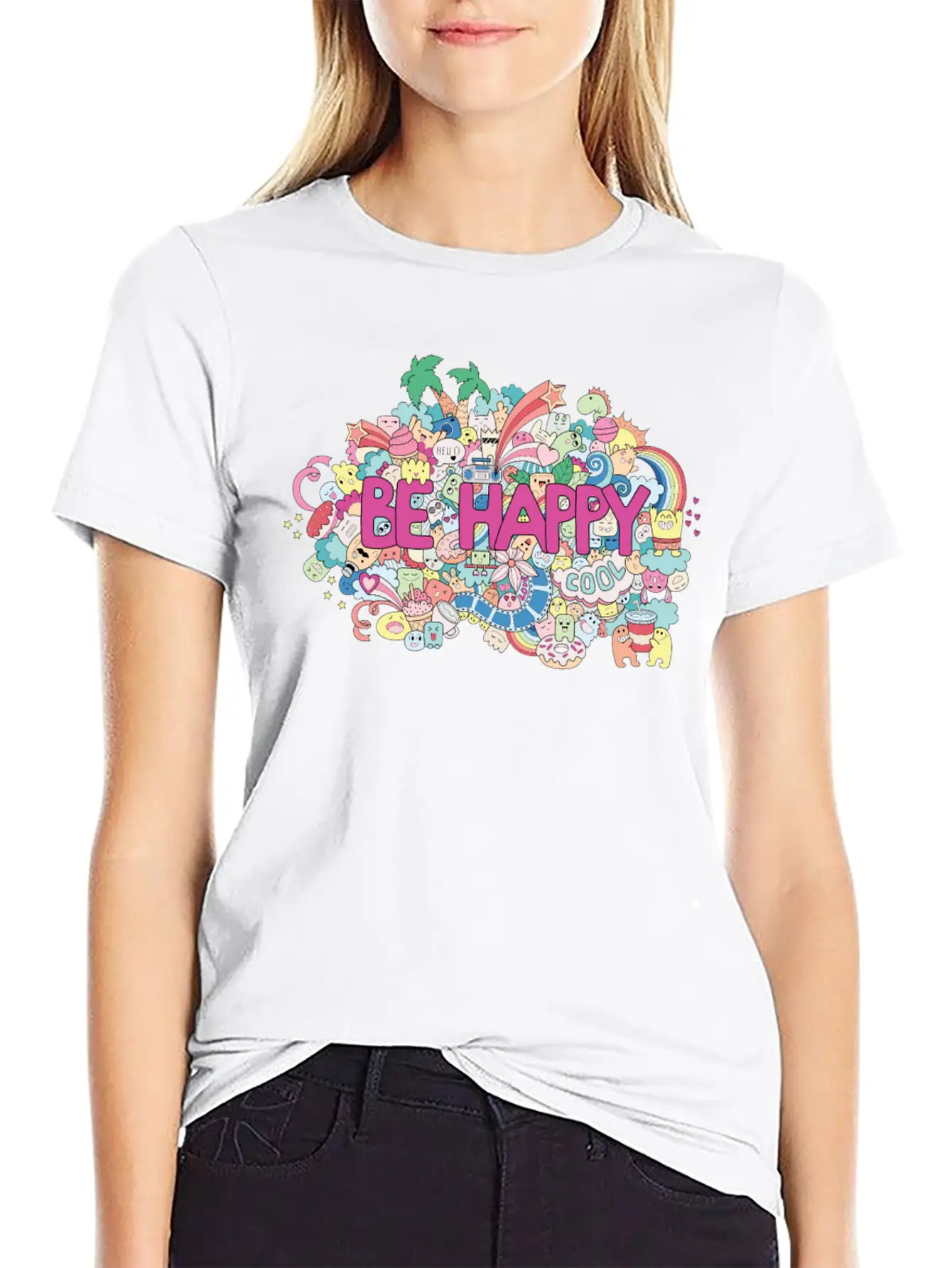 Be Happy Unisex Casual T-Shirt – Clean Design For Daily Comfort