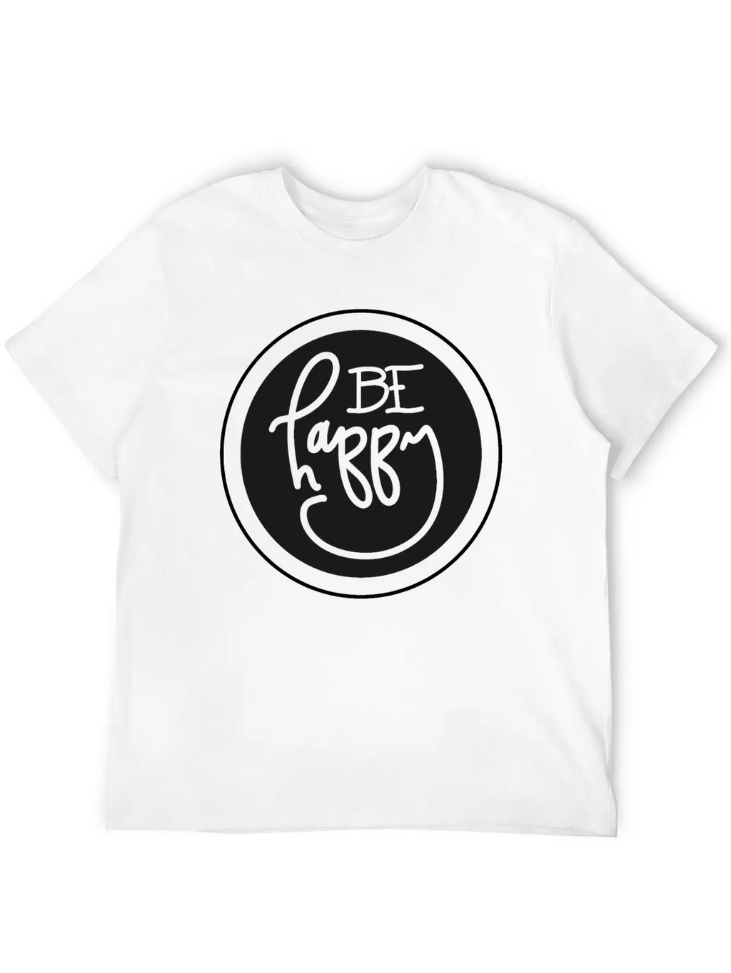 Be Happy Unisex Short Sleeve Soft Cotton T-Shirt – Casual Everyday Wear