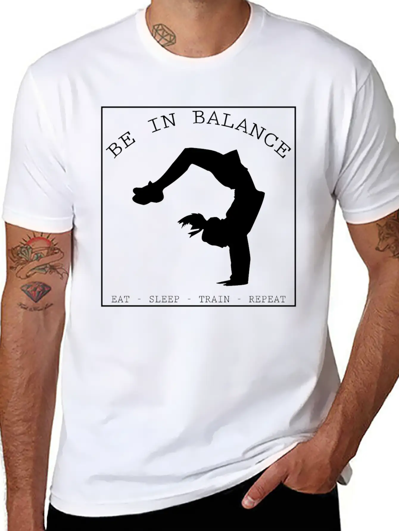 BE IN BALANCE V2 (b) Unisex Casual T-Shirt – Clean Design For Daily Comfort