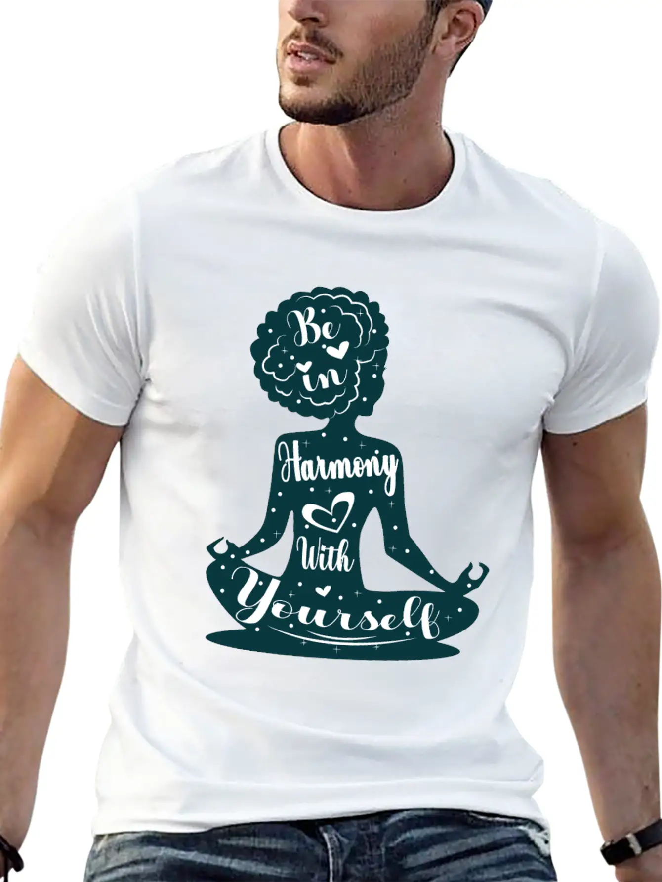 Be In Harmony With Yourself Yoga Master Gift Breathable Soft Cotton T-Shirt – Timeless Casual Look