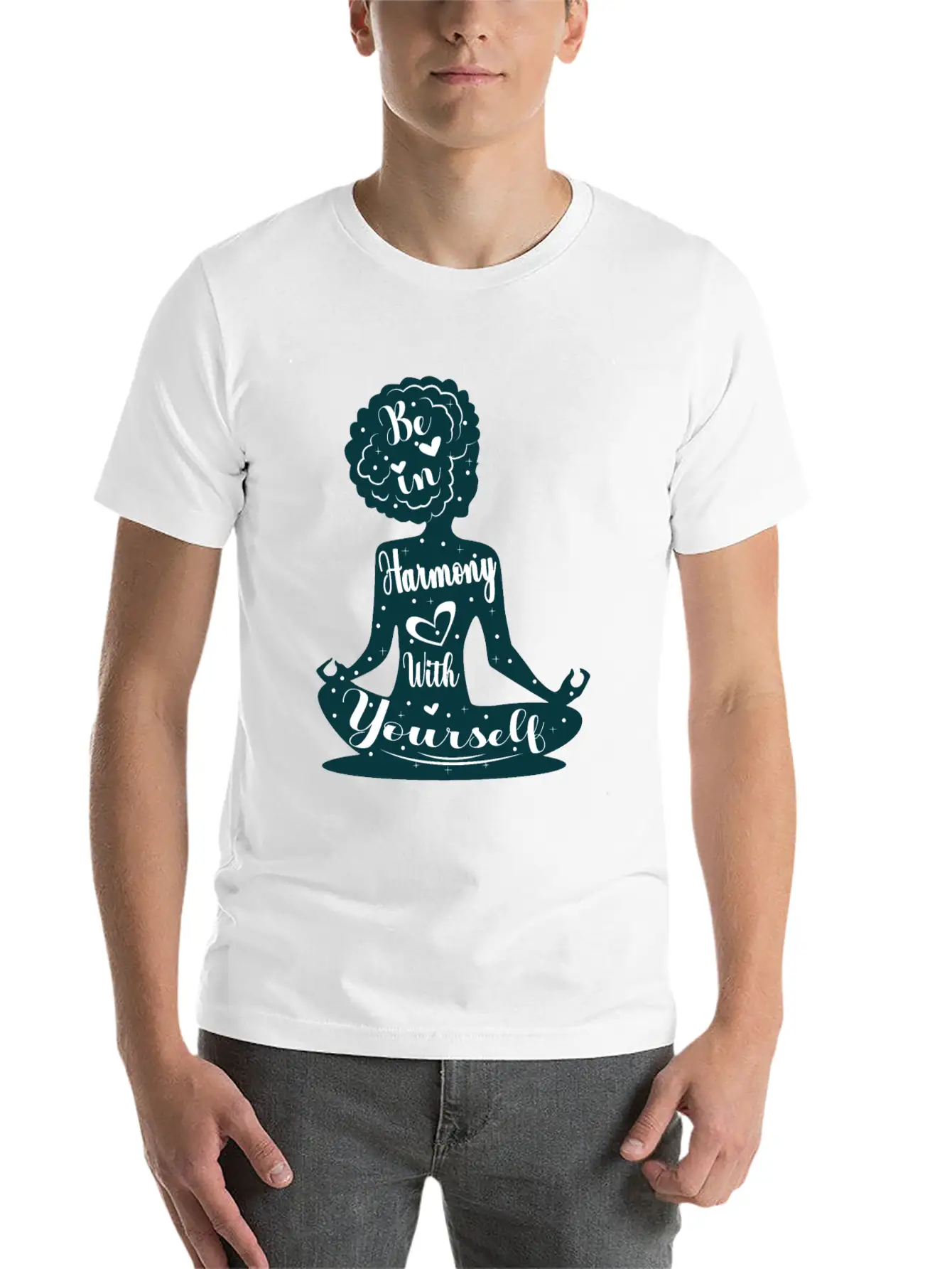 Be In Harmony With Yourself Yoga Master Gift Breathable Soft Cotton T-Shirt – Timeless Casual Look