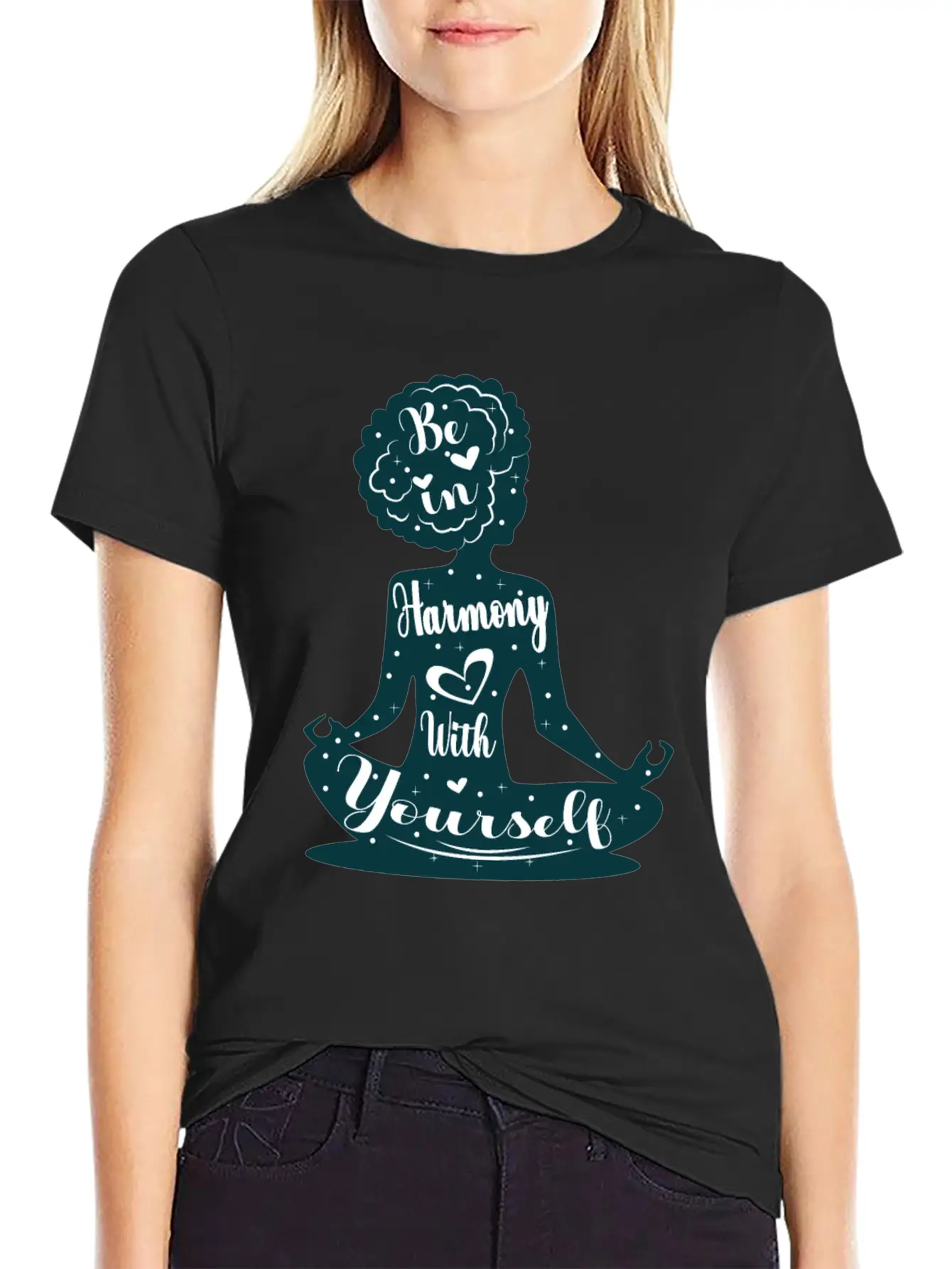 Be In Harmony With Yourself Yoga Master Gift Breathable Soft Cotton T-Shirt – Timeless Casual Look
