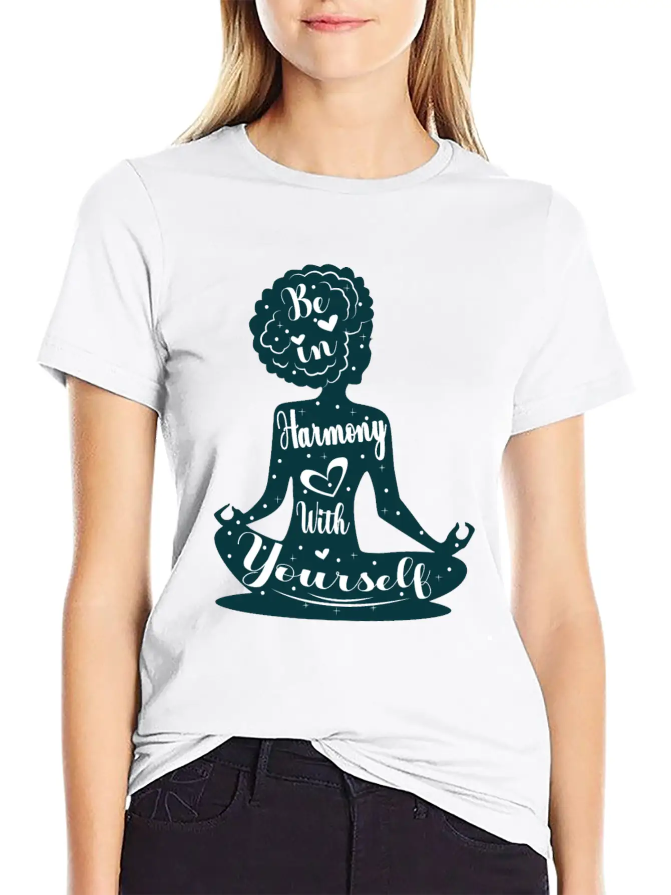 Be In Harmony With Yourself Yoga Master Gift Breathable Soft Cotton T-Shirt – Timeless Casual Look