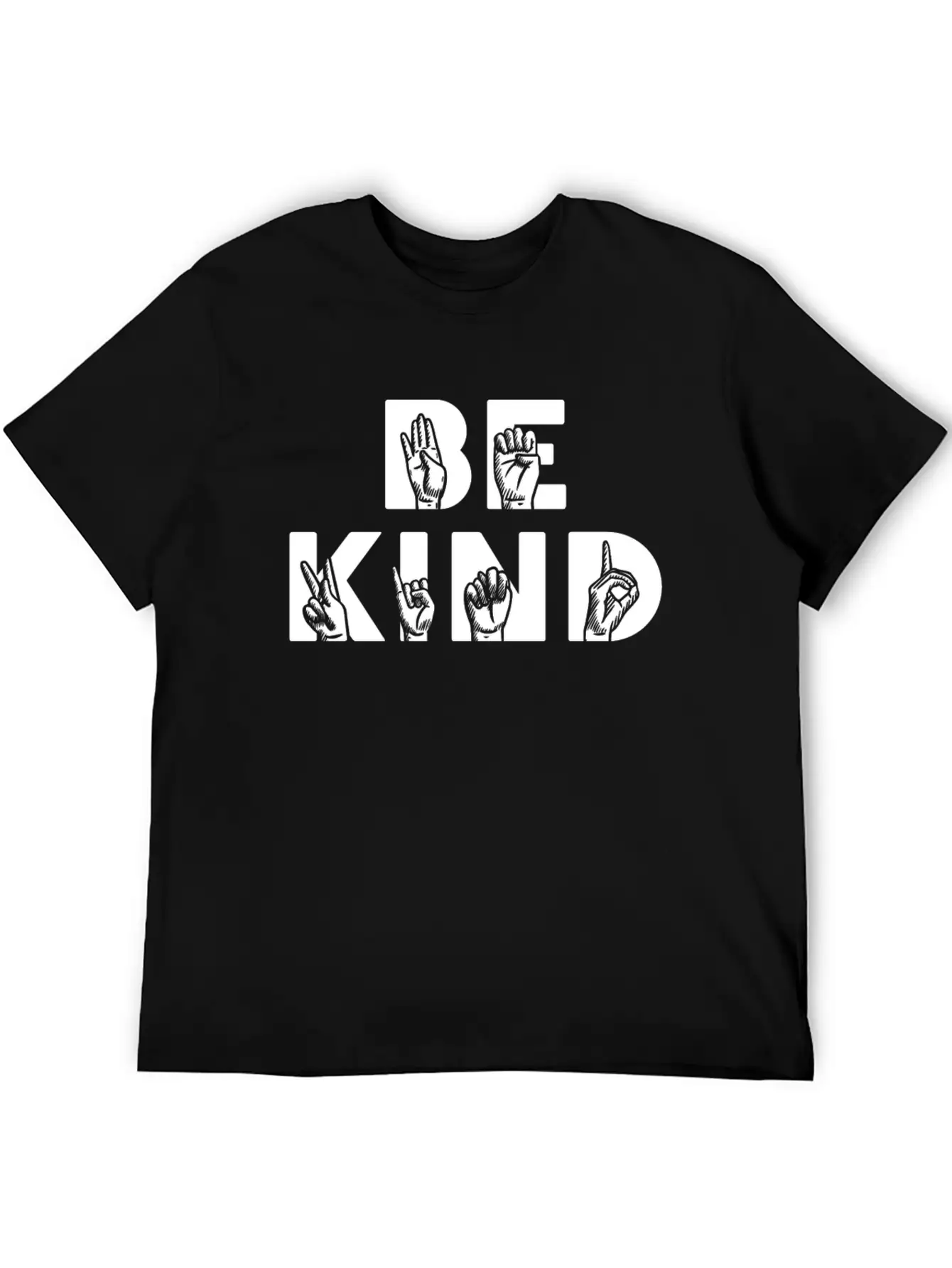 Be Kind ASL Disabilities Awareness Stylish Everyday T-Shirt – Unisex Basic Cotton Tee