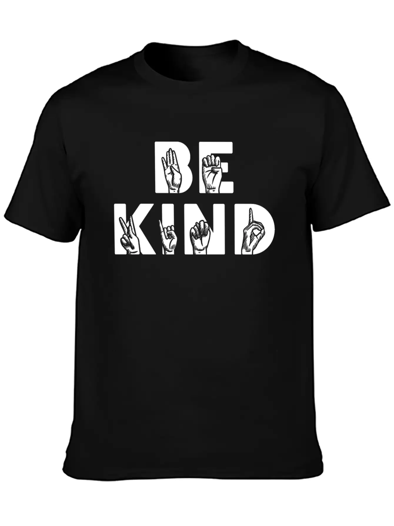 Be Kind ASL Disabilities Awareness Stylish Everyday T-Shirt – Unisex Basic Cotton Tee