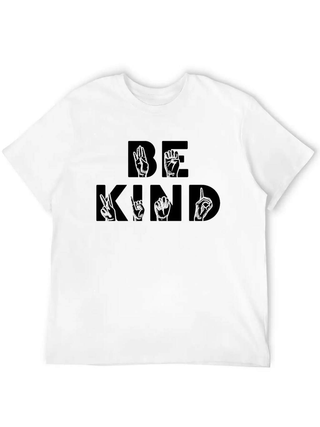 Be Kind ASL Disabilities Awareness Stylish Everyday T-Shirt – Unisex Basic Cotton Tee