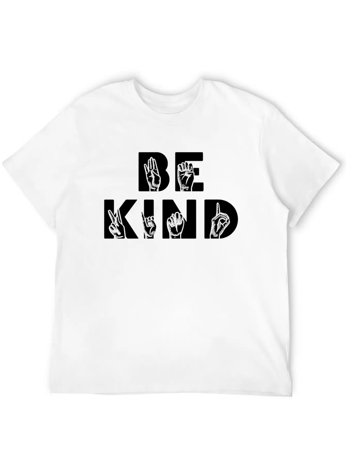 Be Kind ASL Disabilities Awareness Stylish Everyday T-Shirt – Unisex Basic Cotton Tee