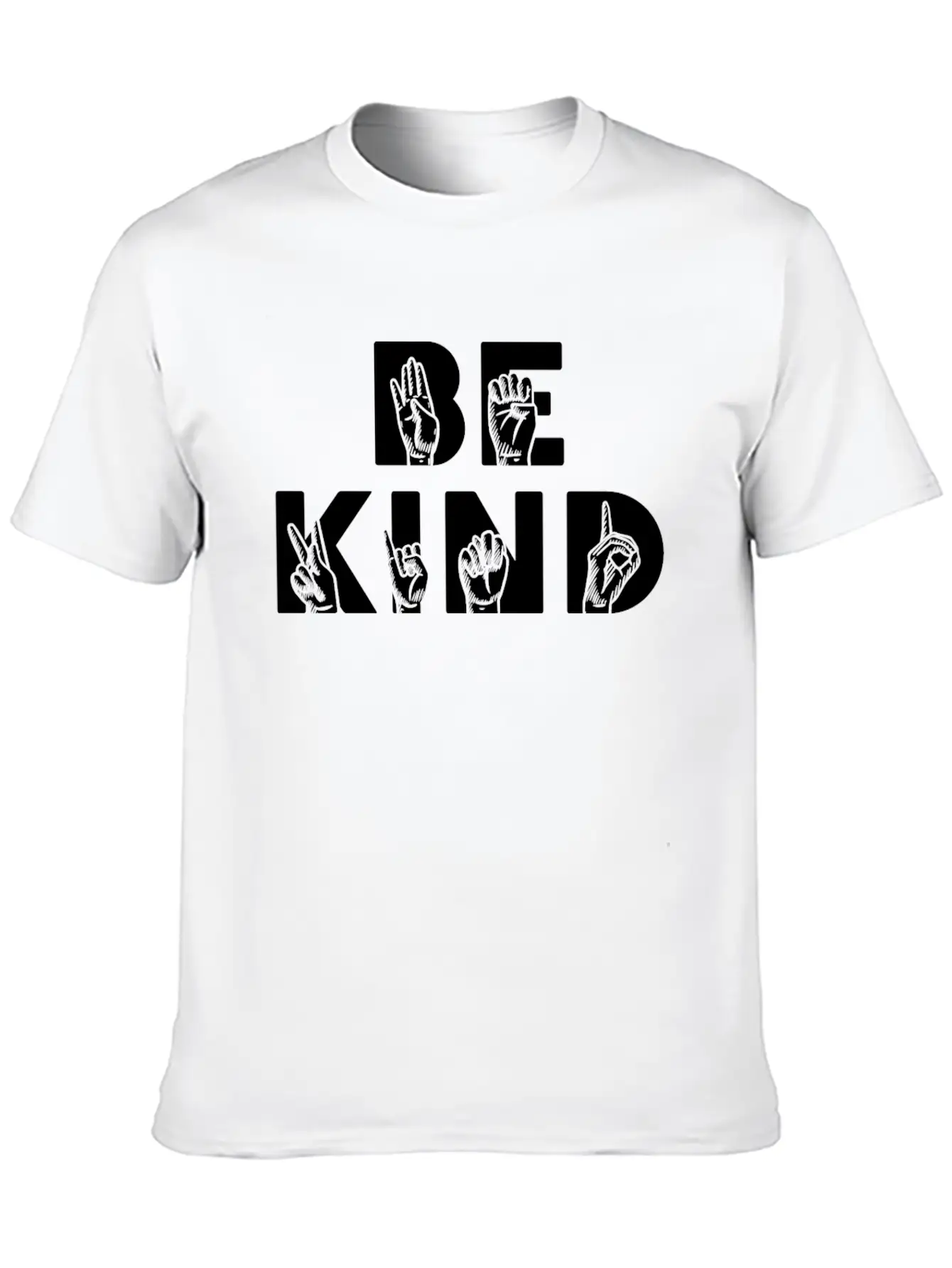 Be Kind ASL Disabilities Awareness Stylish Everyday T-Shirt – Unisex Basic Cotton Tee