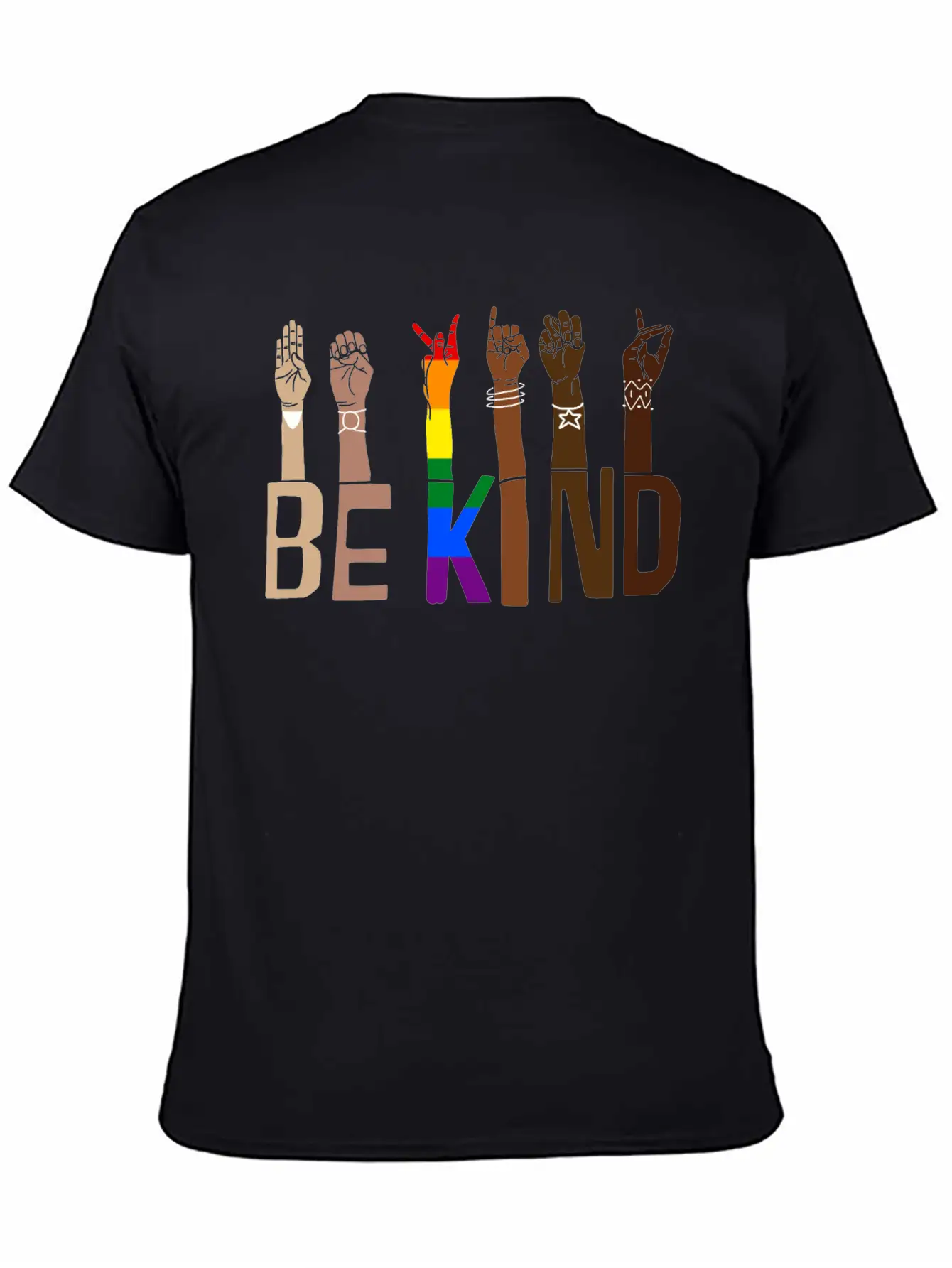 Be Kind Hand Sign Language Lgbt Pride Stylish Everyday T-Shirt – Unisex Basic Cotton Tee