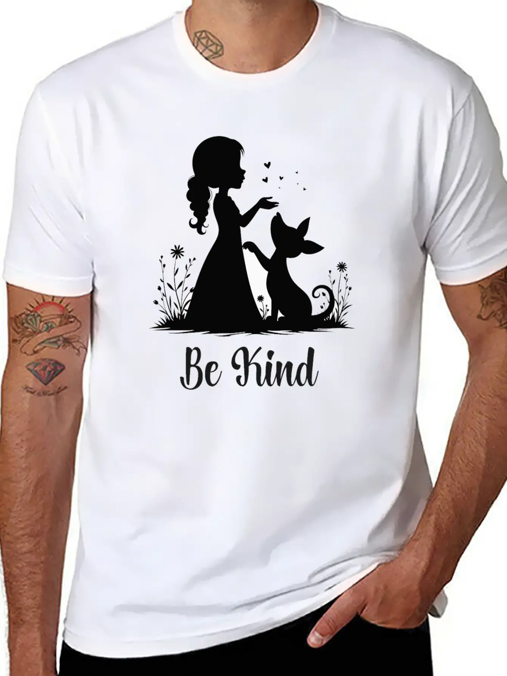 Be Kind – Spread Kindness, Positive Vibes, Compass Breathable Soft Cotton T-Shirt – Timeless Casual Look
