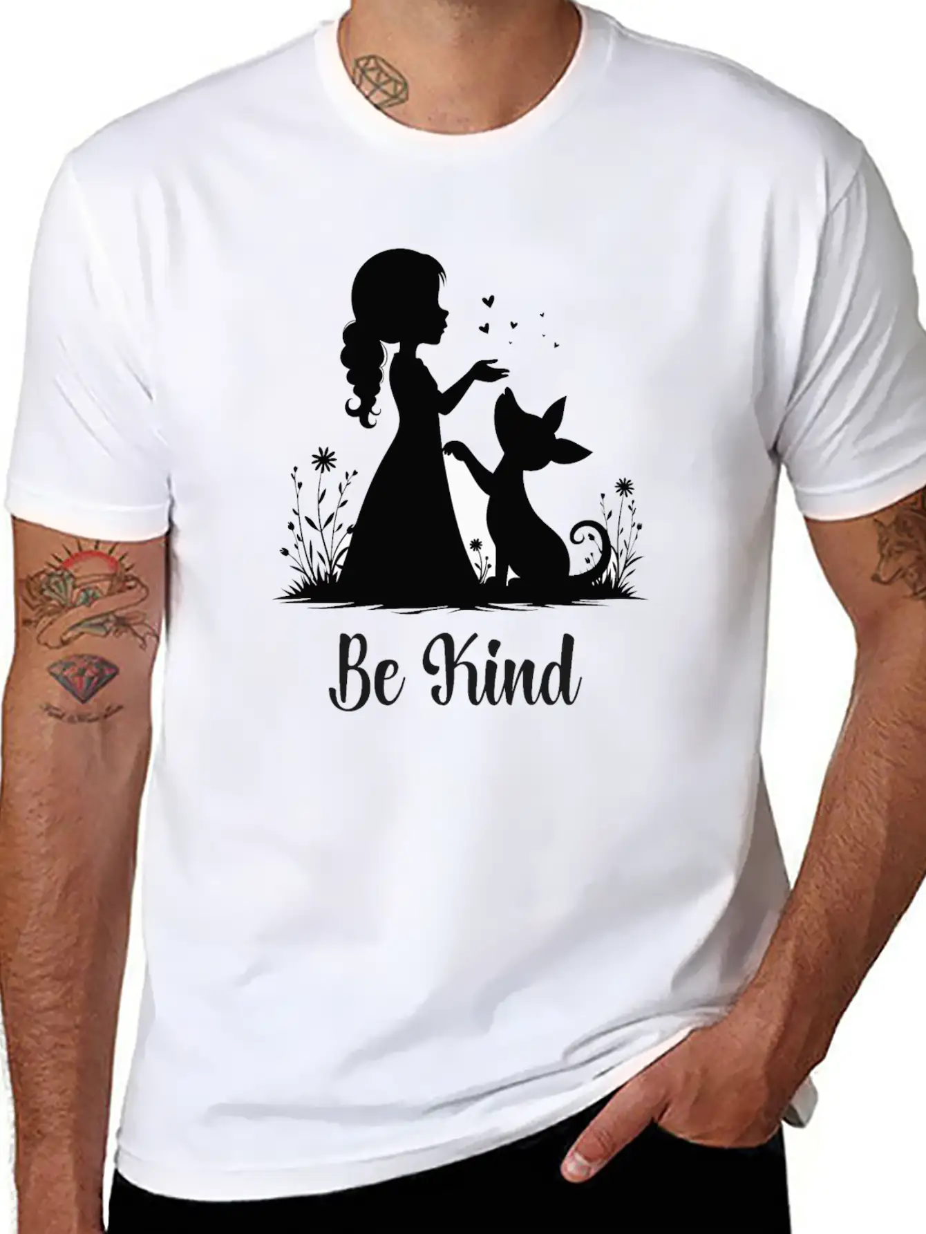 Be Kind – Spread Kindness, Positive Vibes, Compass Breathable Soft Cotton T-Shirt – Timeless Casual Look